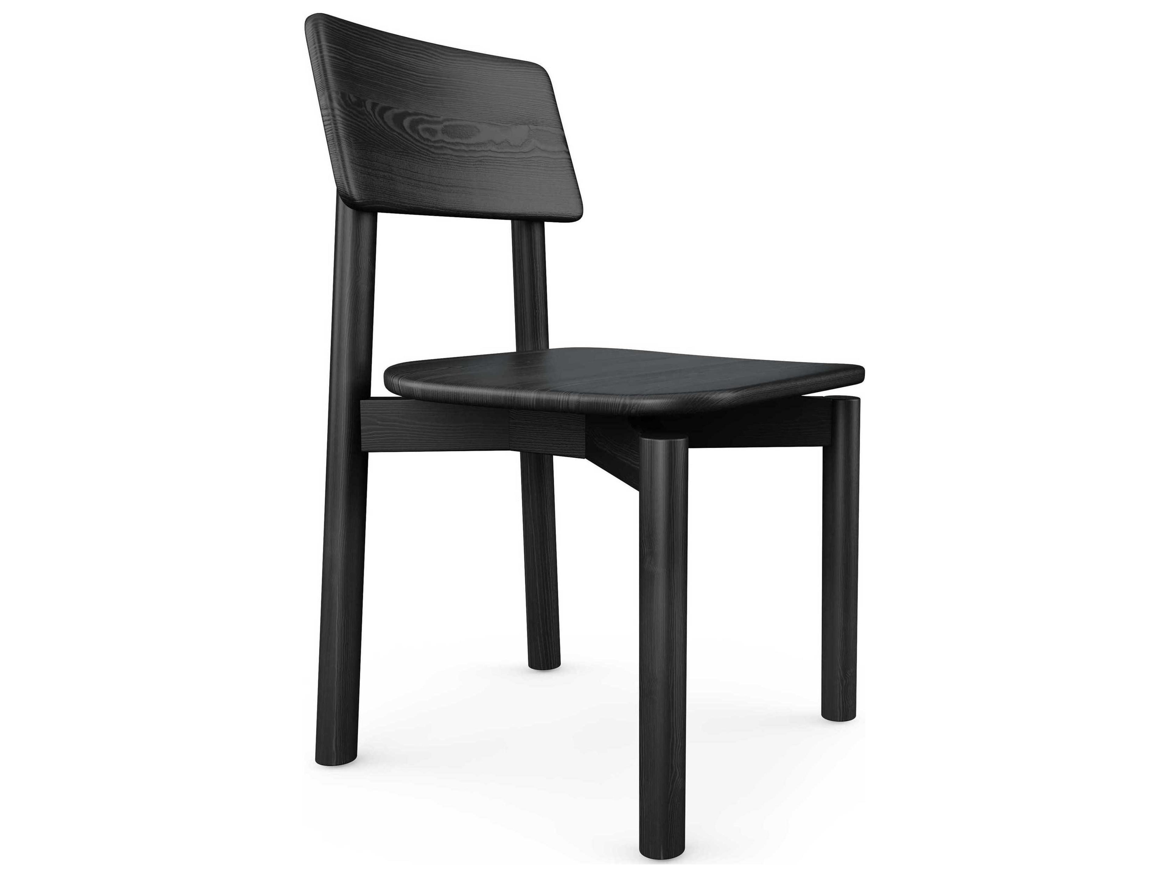 Ridley Ash Wood Black Side Dining Chair