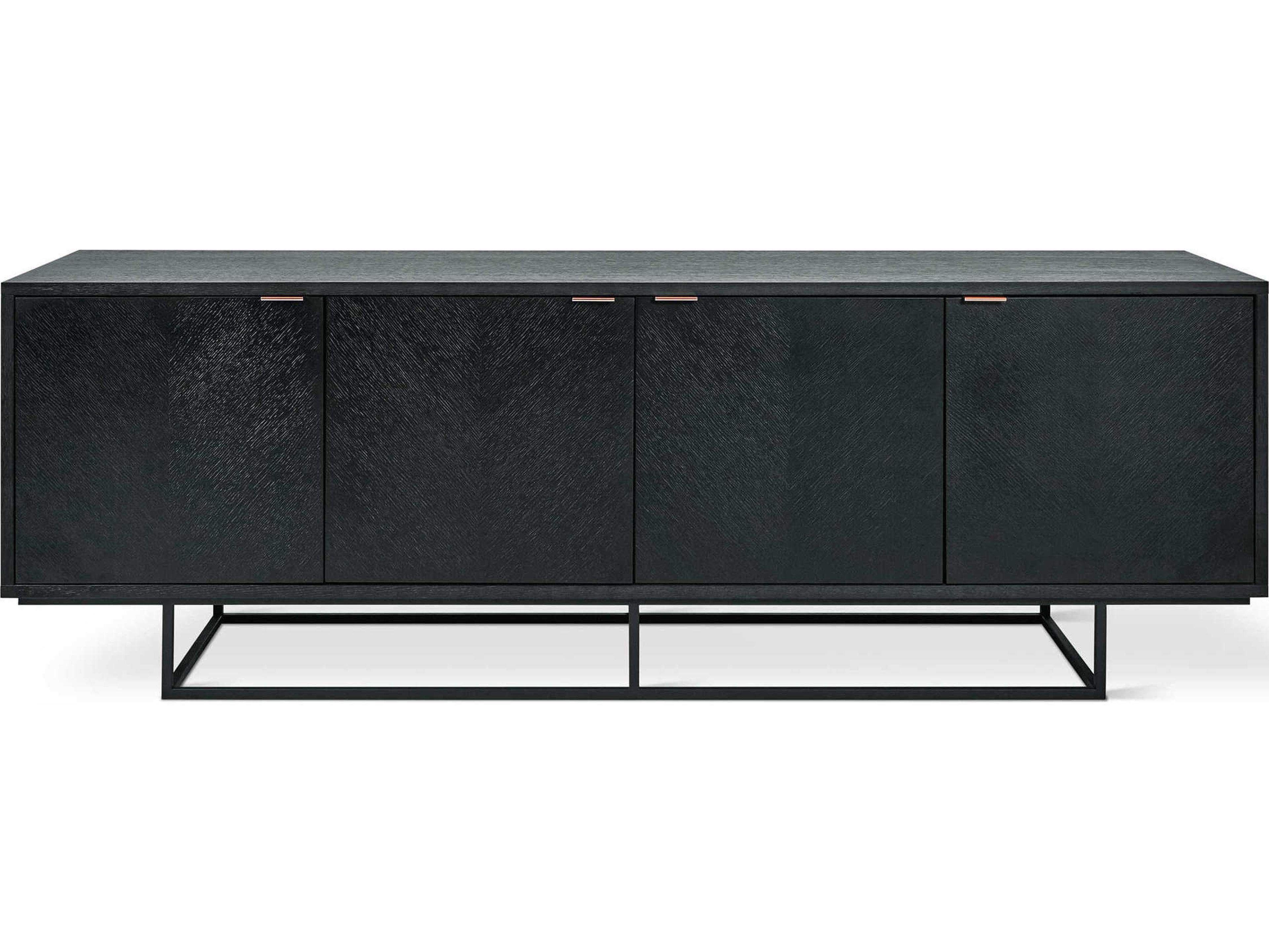 Gus* Modern Myles 72" Oak Wood Black Media Console