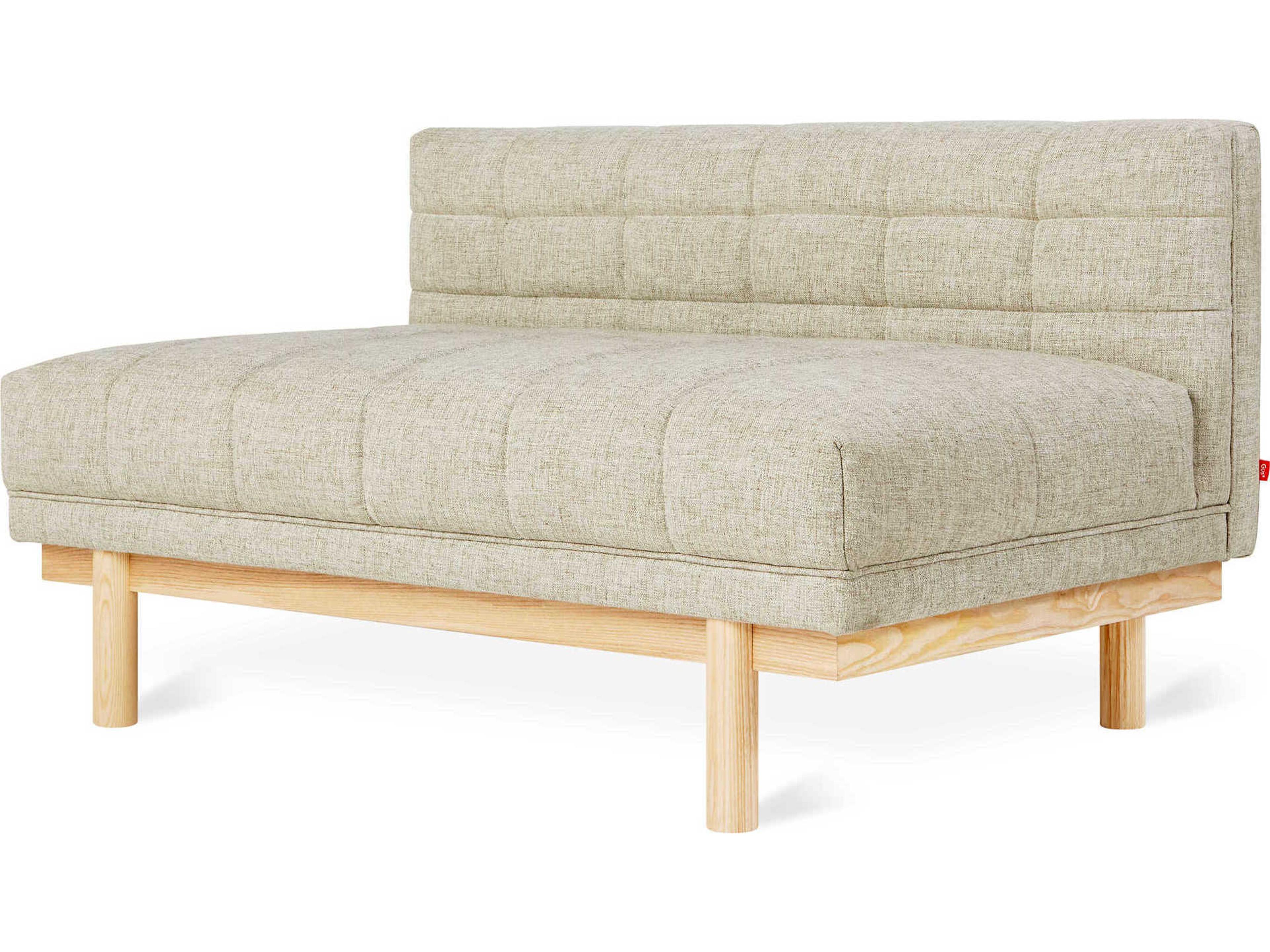 Gus* Modern Mulholland Beige Fabric Tufted Chair and a Half