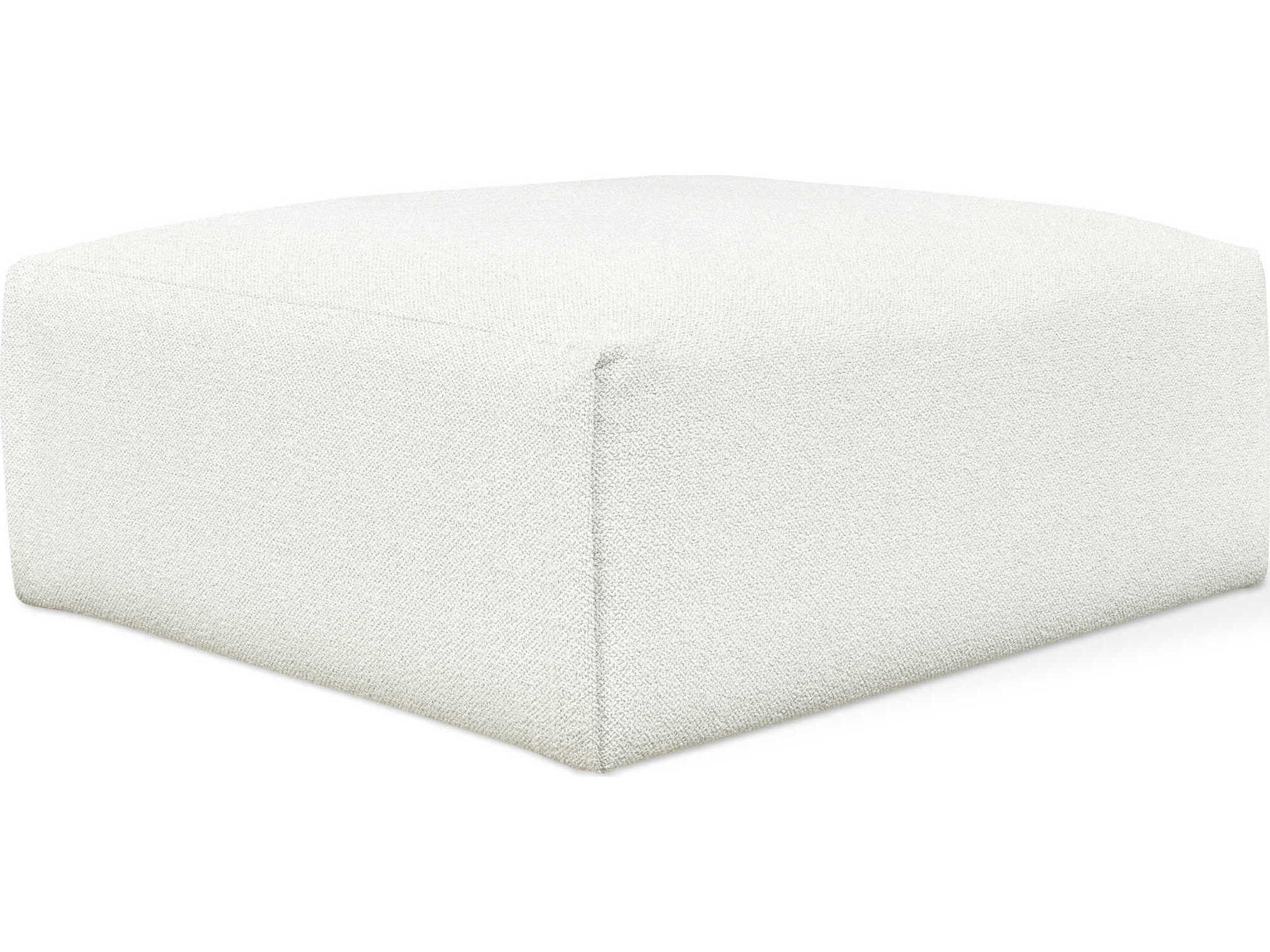 Gus* Modern Nest Morris Bone White Upholstered Ottoman