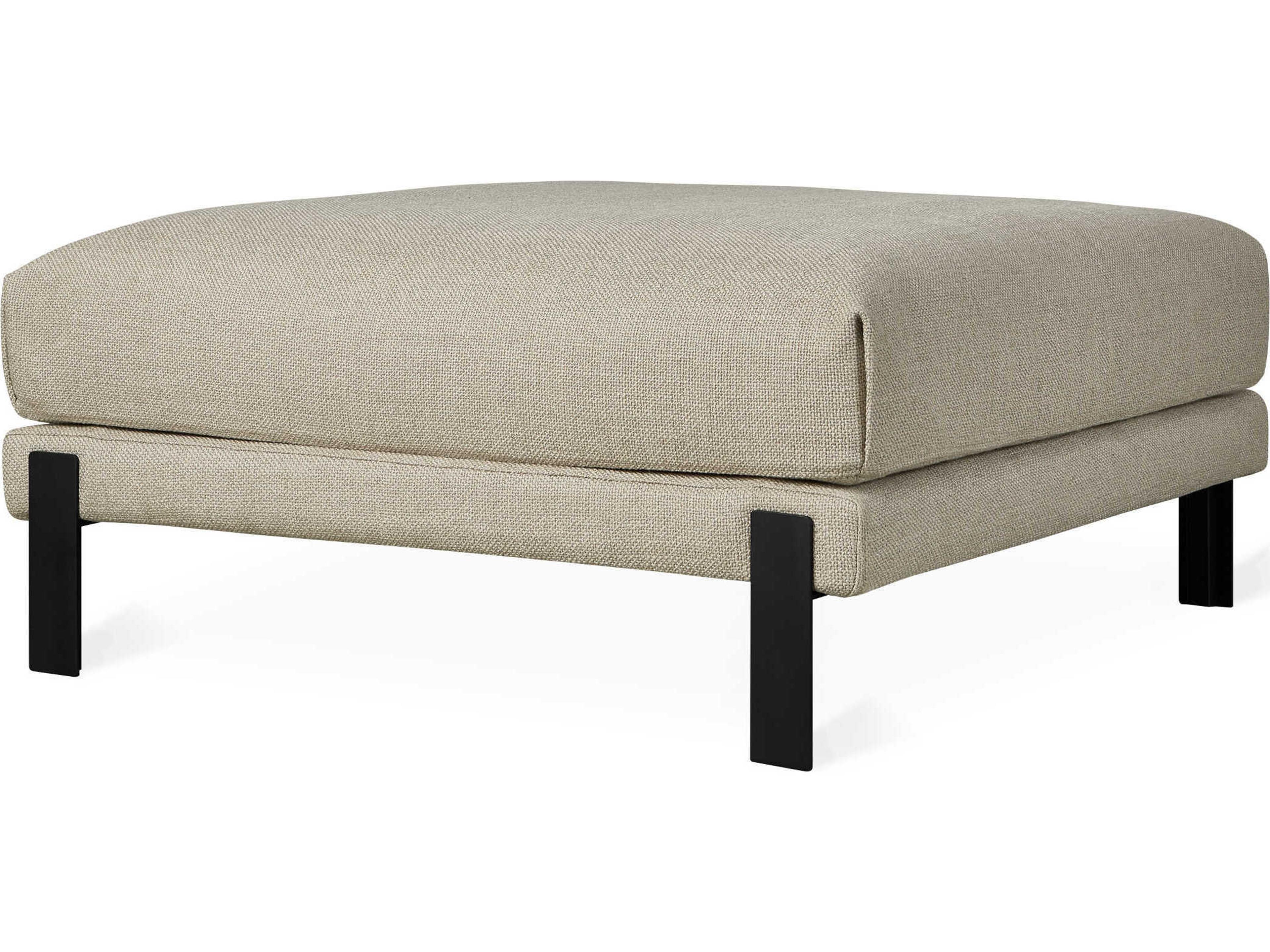 Gus* Modern Silverlake Andorra Almond Beige Upholstered Ottoman