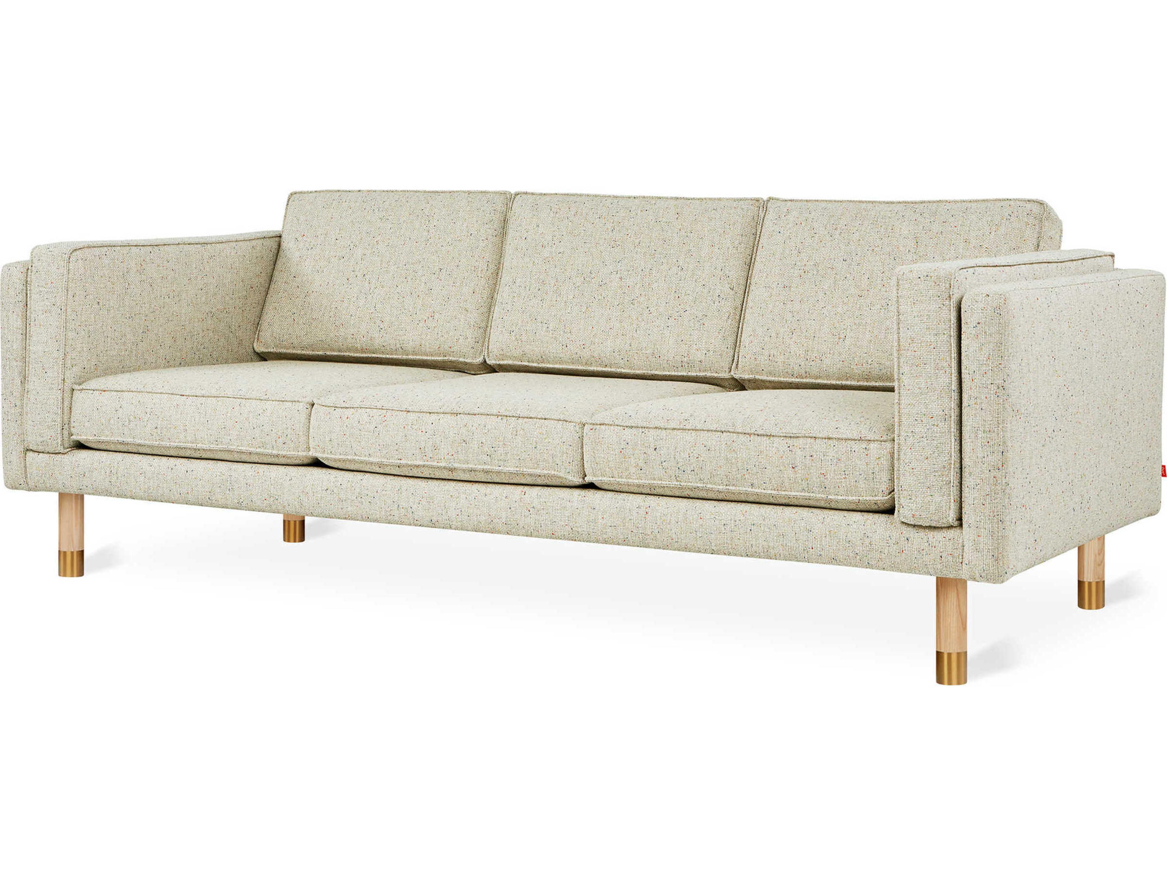 Gus* Modern Augusta Funfetti Linen Beige Upholstered Sofa