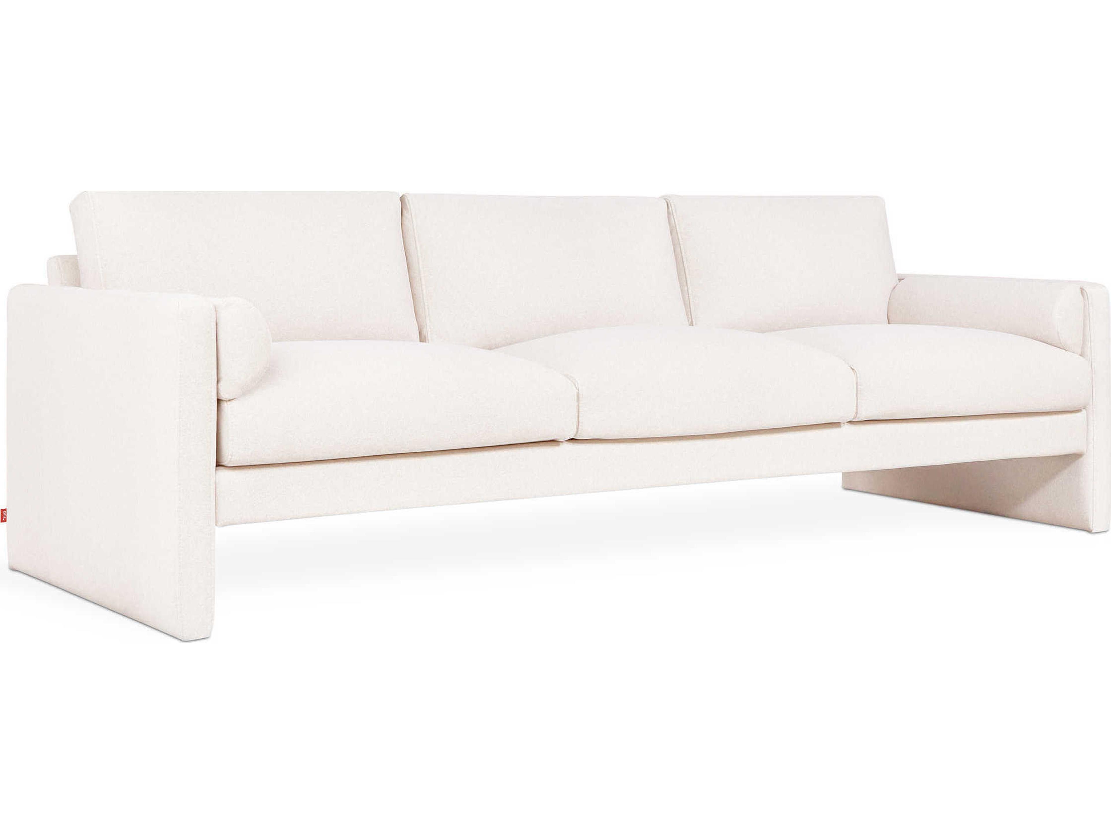 Gus* Modern Laurel Merino Cream White Upholstered Sofa