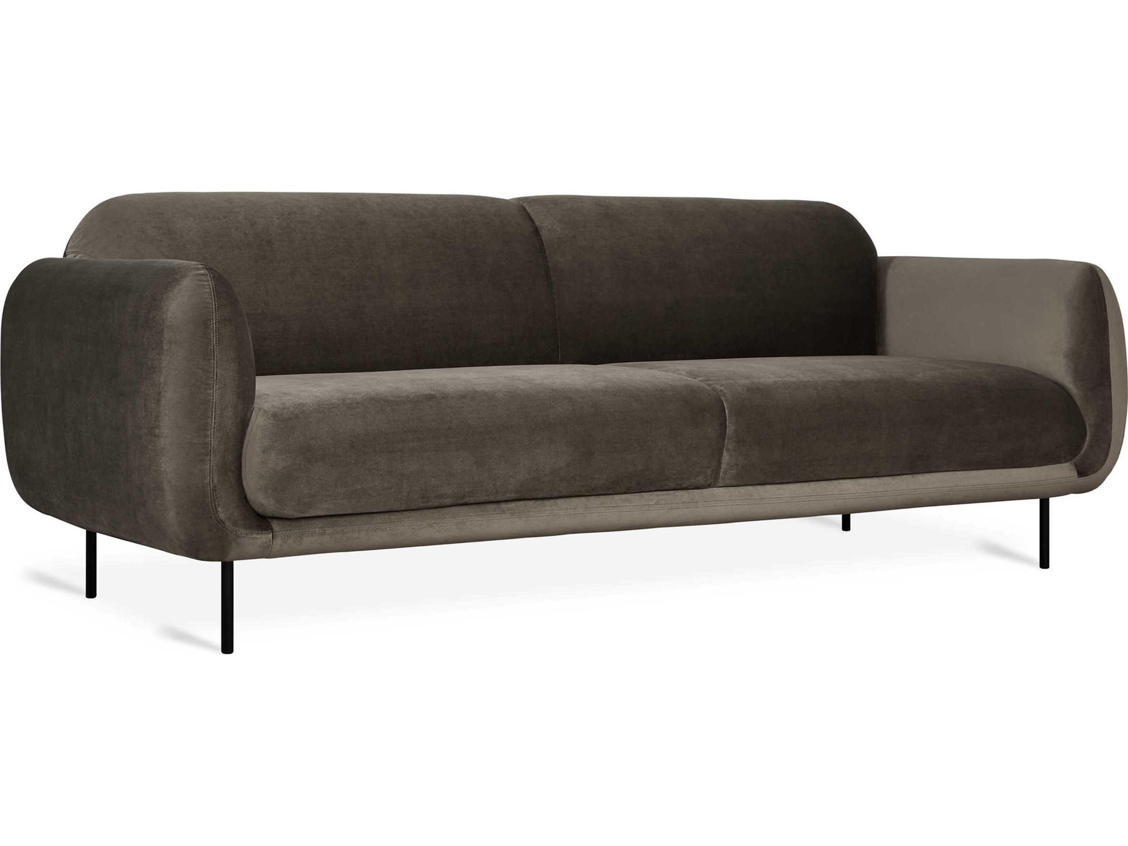 Gus* Modern Nord Cassella Mink Gray Upholstered Sofa