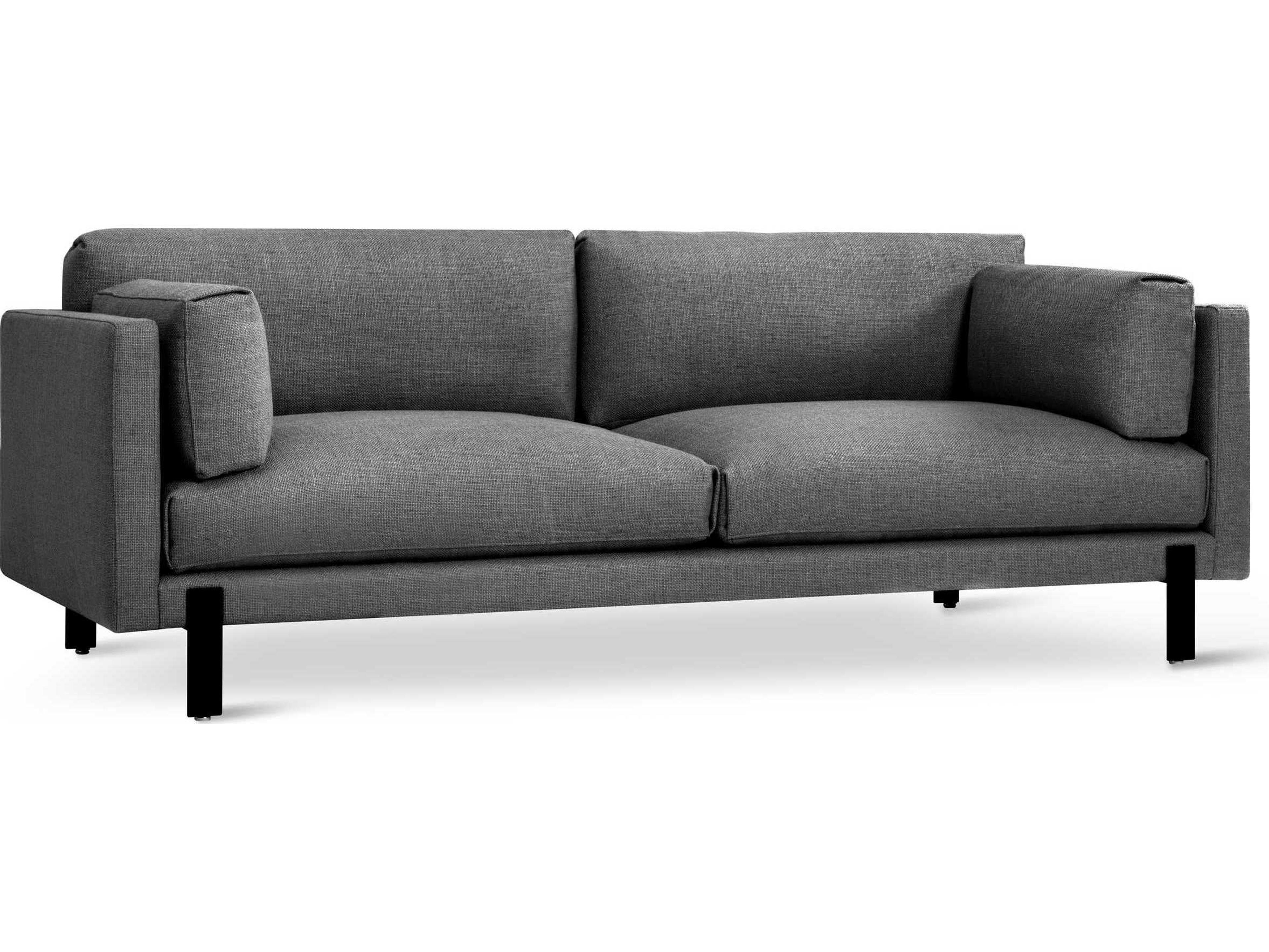 Gus* Modern Silverlake Andorra Pewter Gray Upholstered Sofa