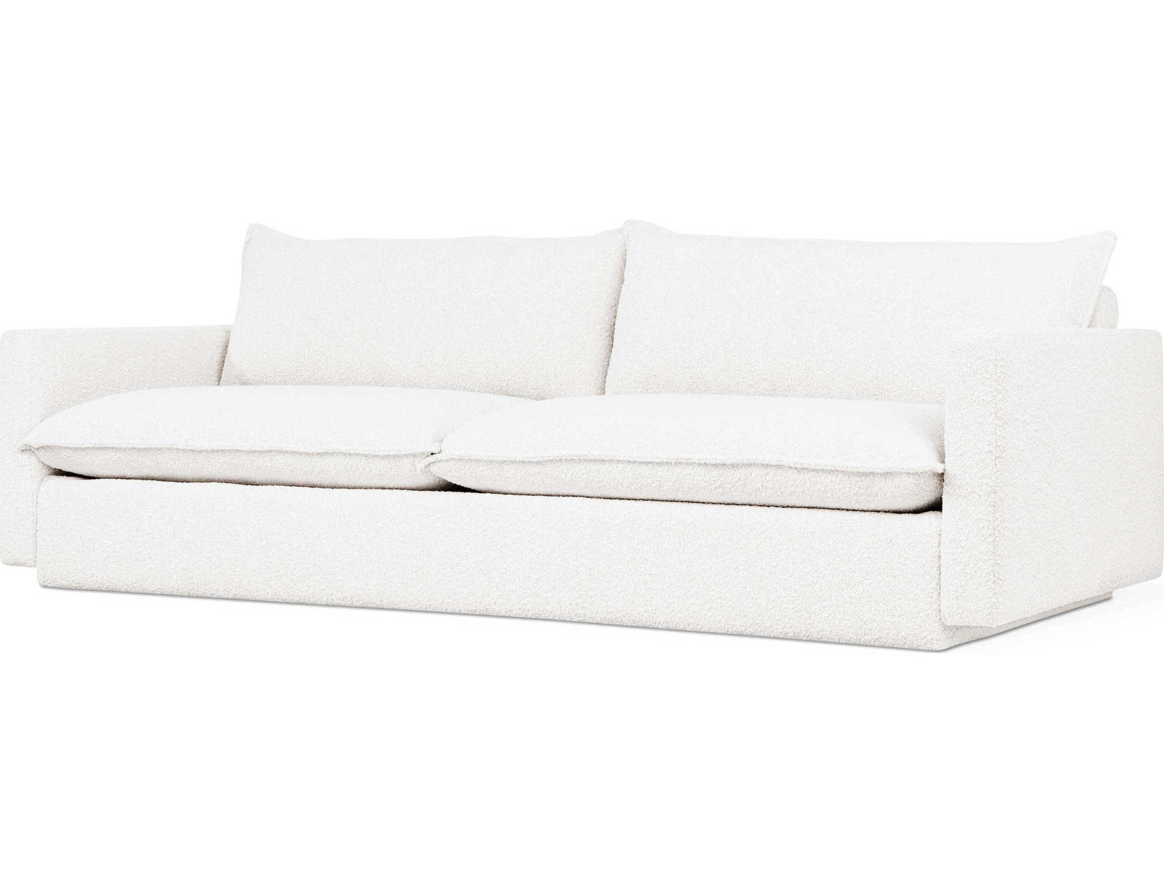 Gus* Modern Sola Node Alabaster White Upholstered Sofa