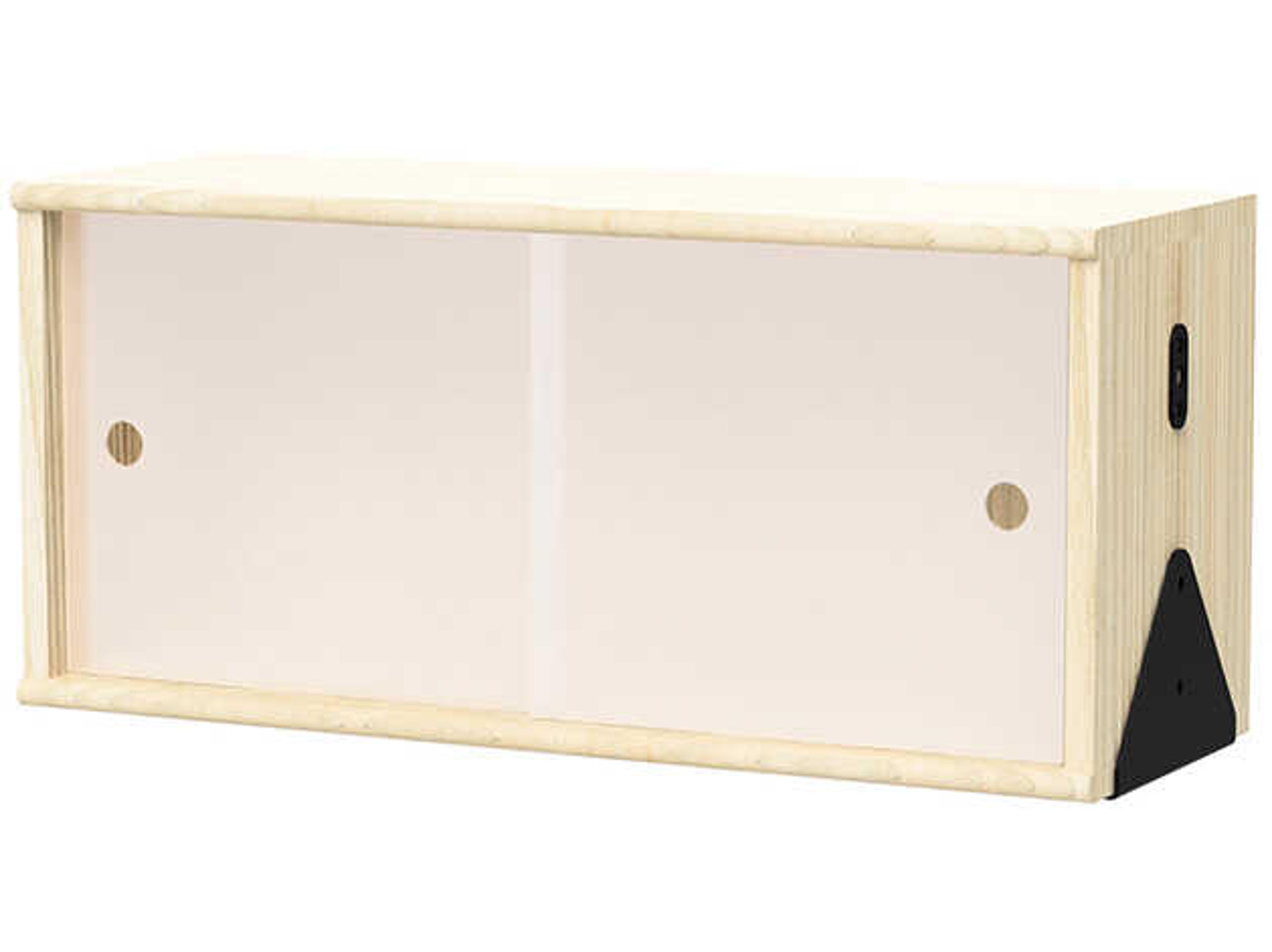 Gus* Modern Branch Blonde Ash Black Cabinet with Brackets