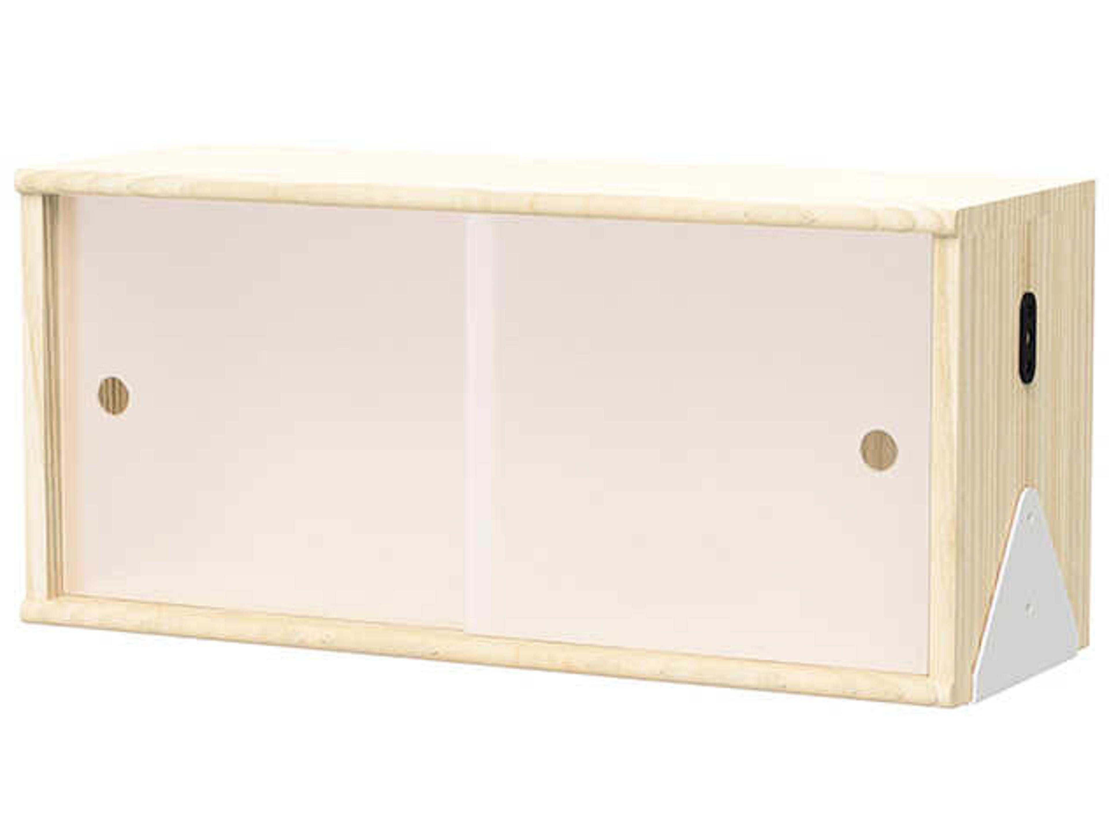 Gus* Modern Branch Blonde Ash White Cabinet with Brackets