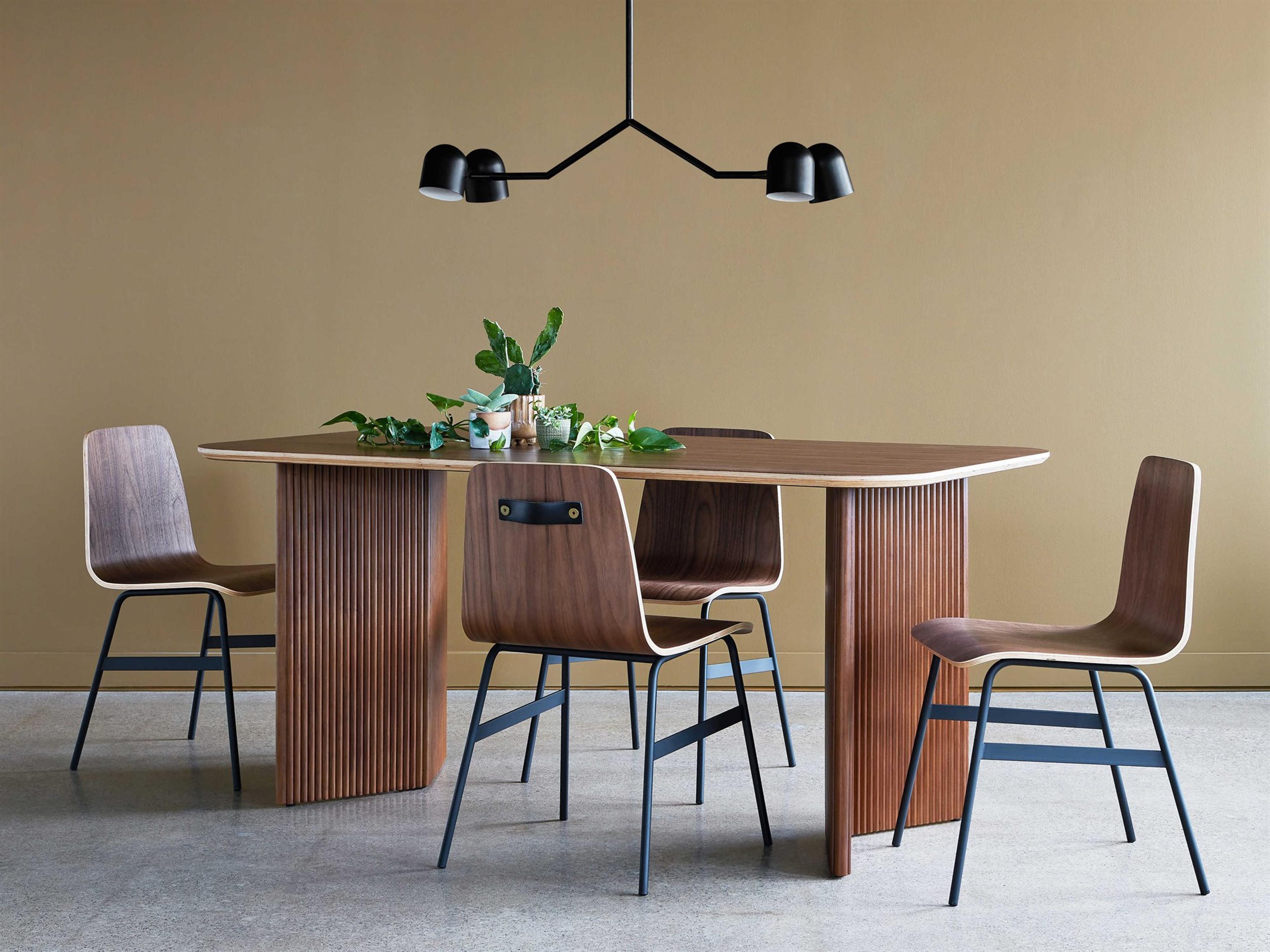 Atwell Walnut Wood Dining Room Set