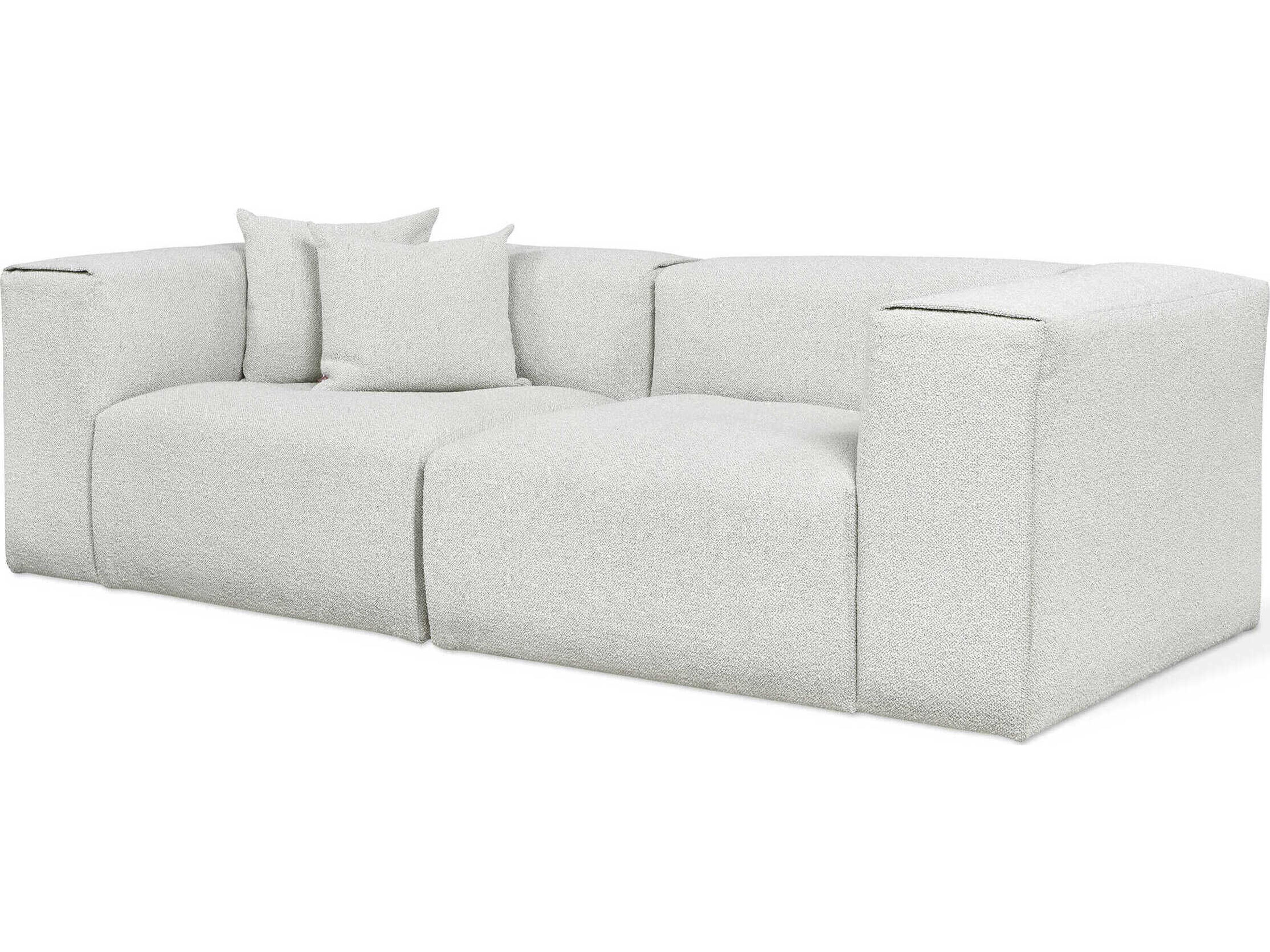 Gus* Modern Nest Morris Fog Gray Upholstered Sofa
