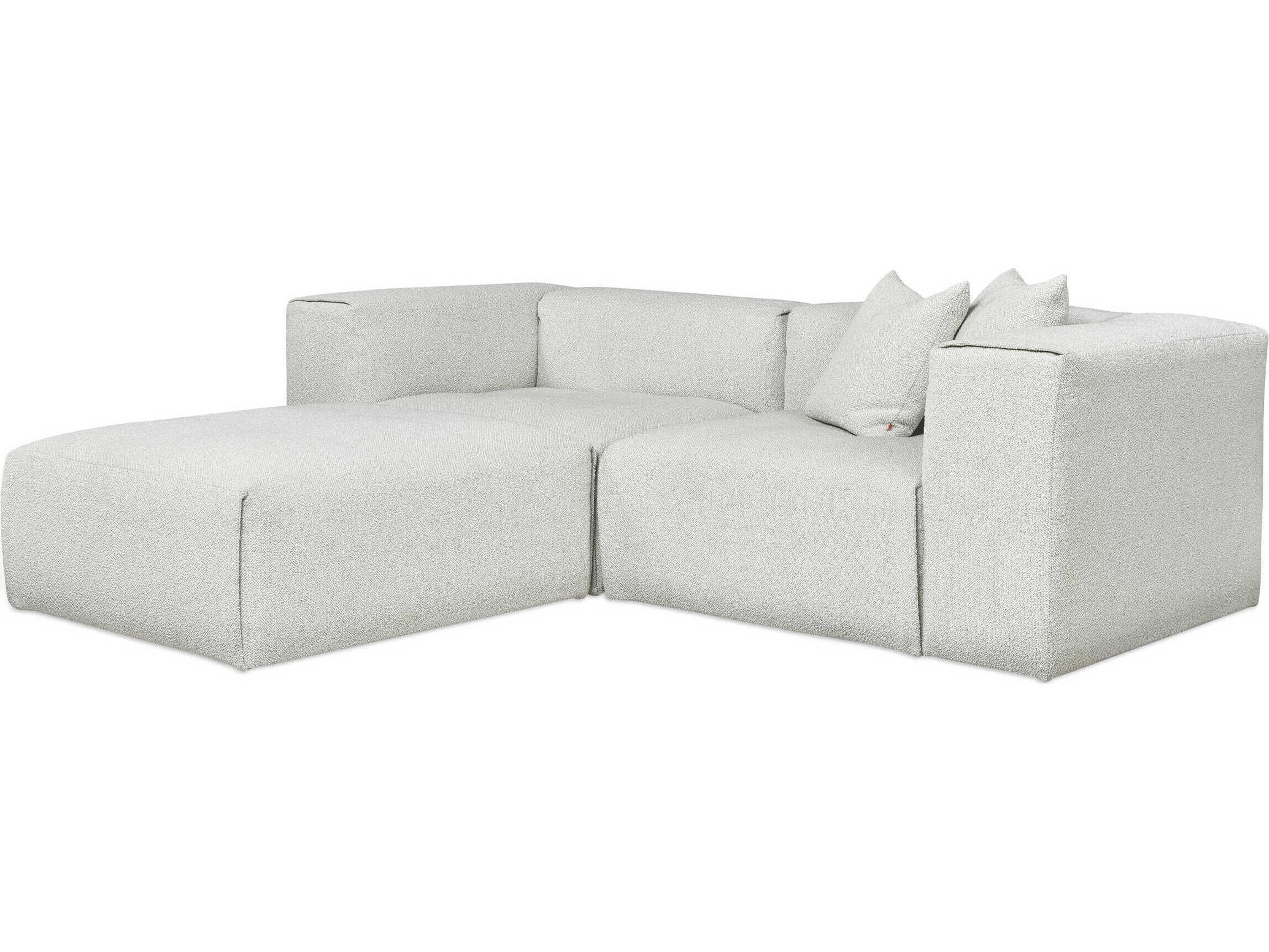 Gus* Modern Nest Gray Upholstered Sectional Sofa