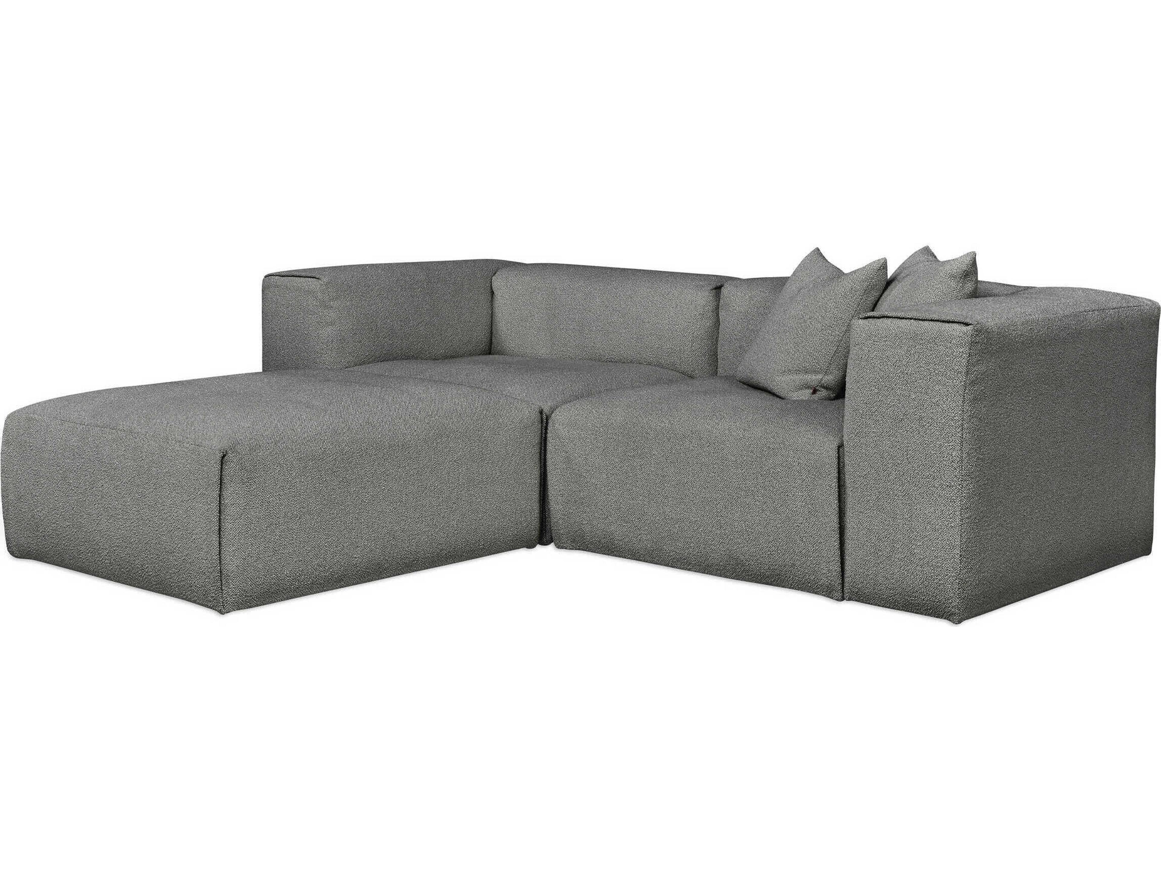 Gus* Modern Nest Gray Upholstered Sectional Sofa