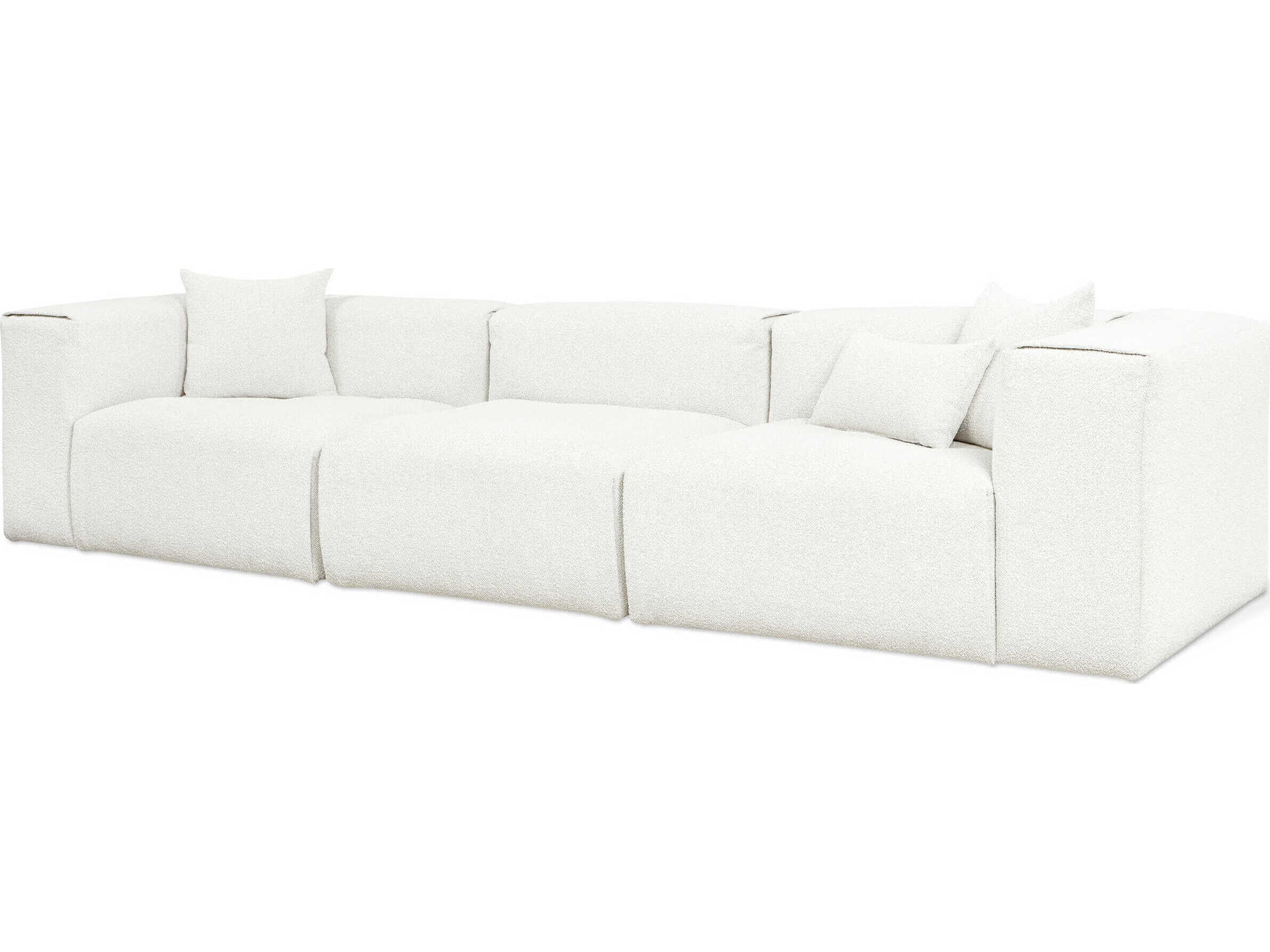 Gus* Modern Nest Morris Bone White Upholstered Sofa