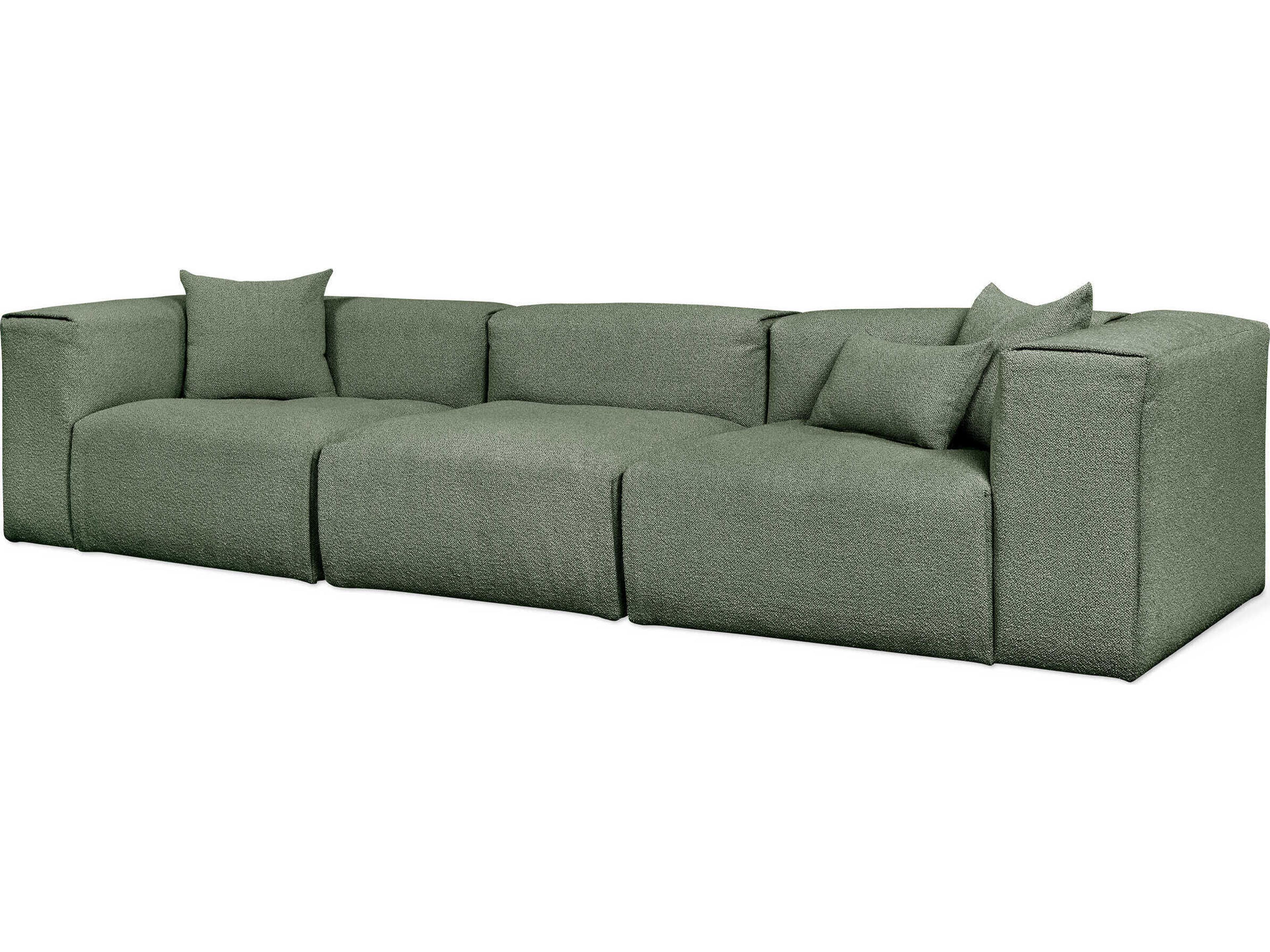 Gus* Modern Nest Morris Pine Green Upholstered Sofa