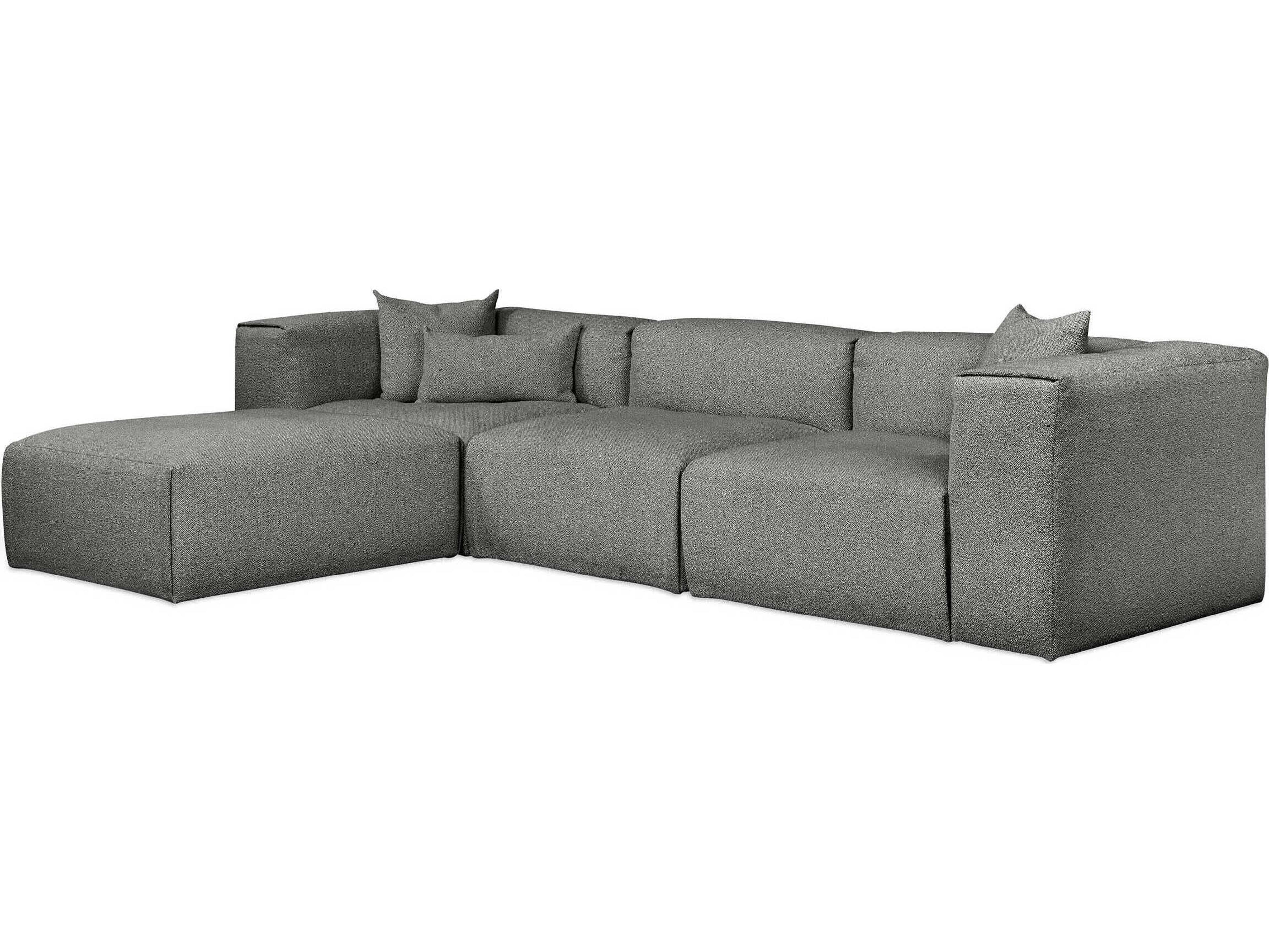 Gus* Modern Nest Gray Upholstered Sectional Sofa