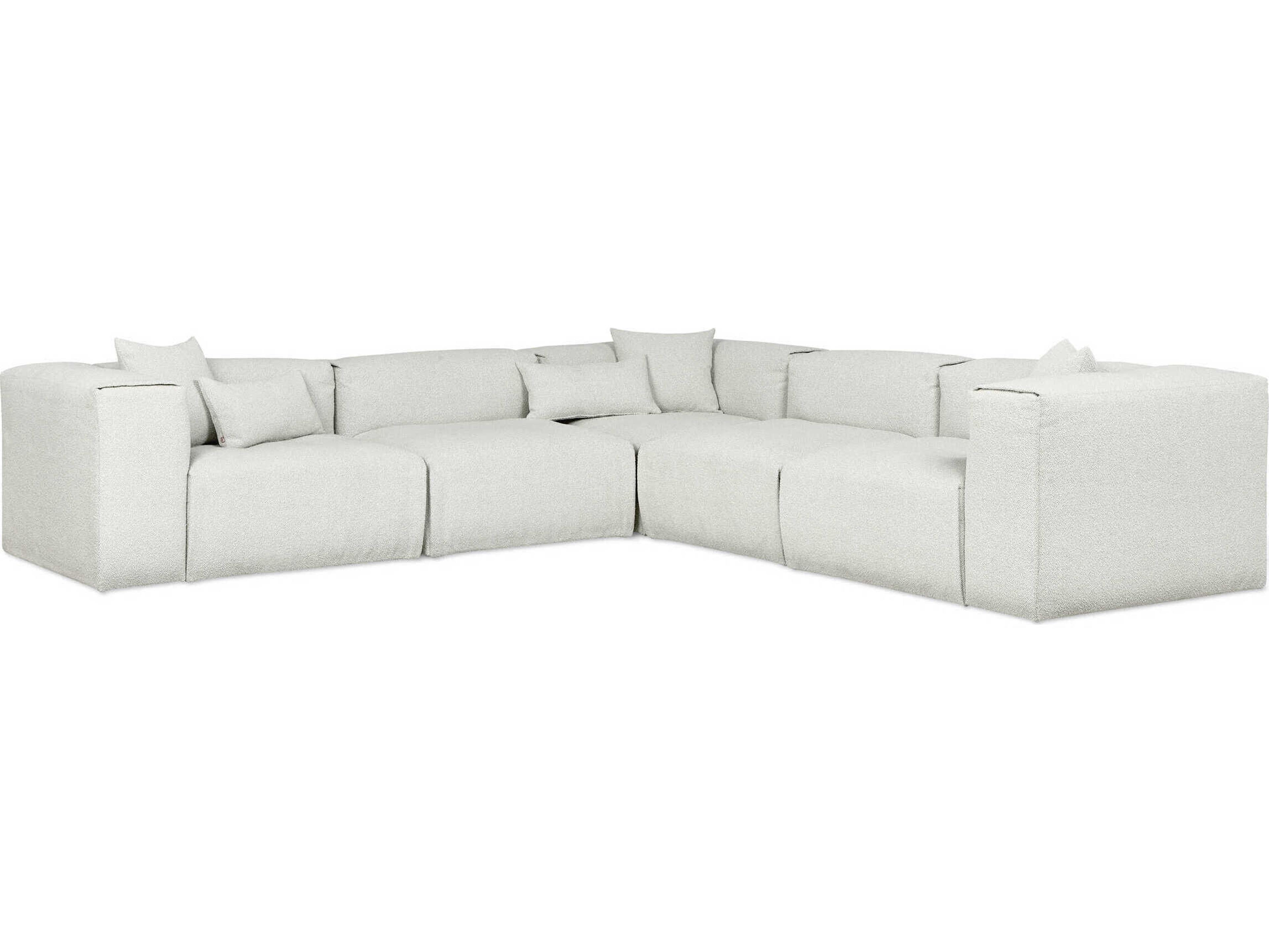 Gus* Modern Nest Gray Upholstered Sectional Sofa