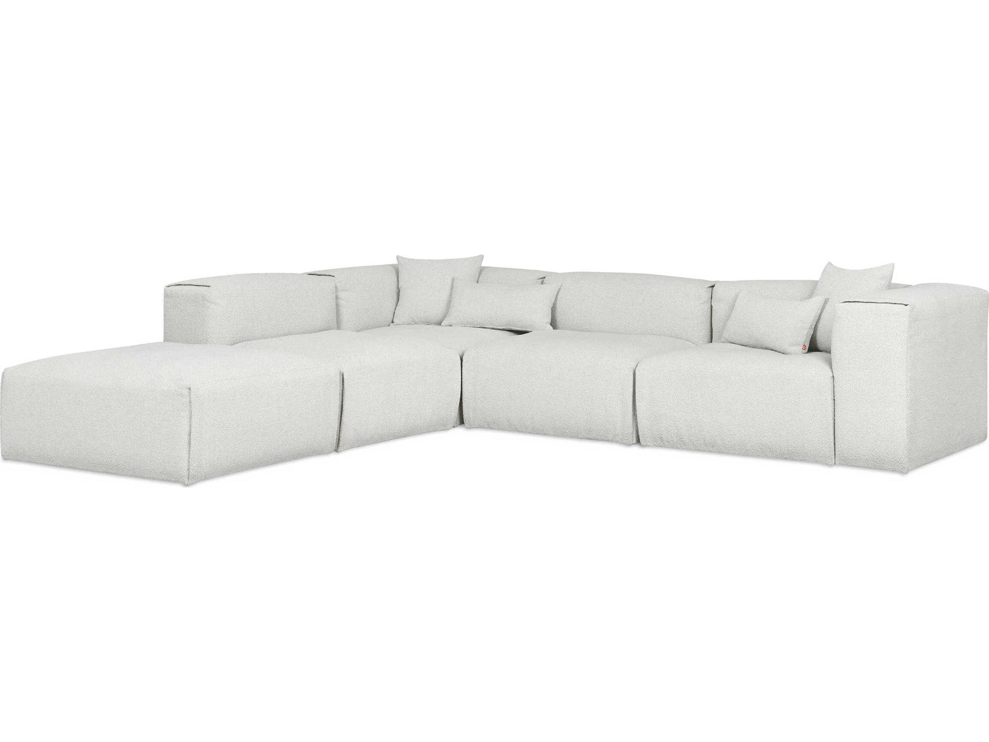 Gus* Modern Nest Gray Upholstered Sectional Sofa