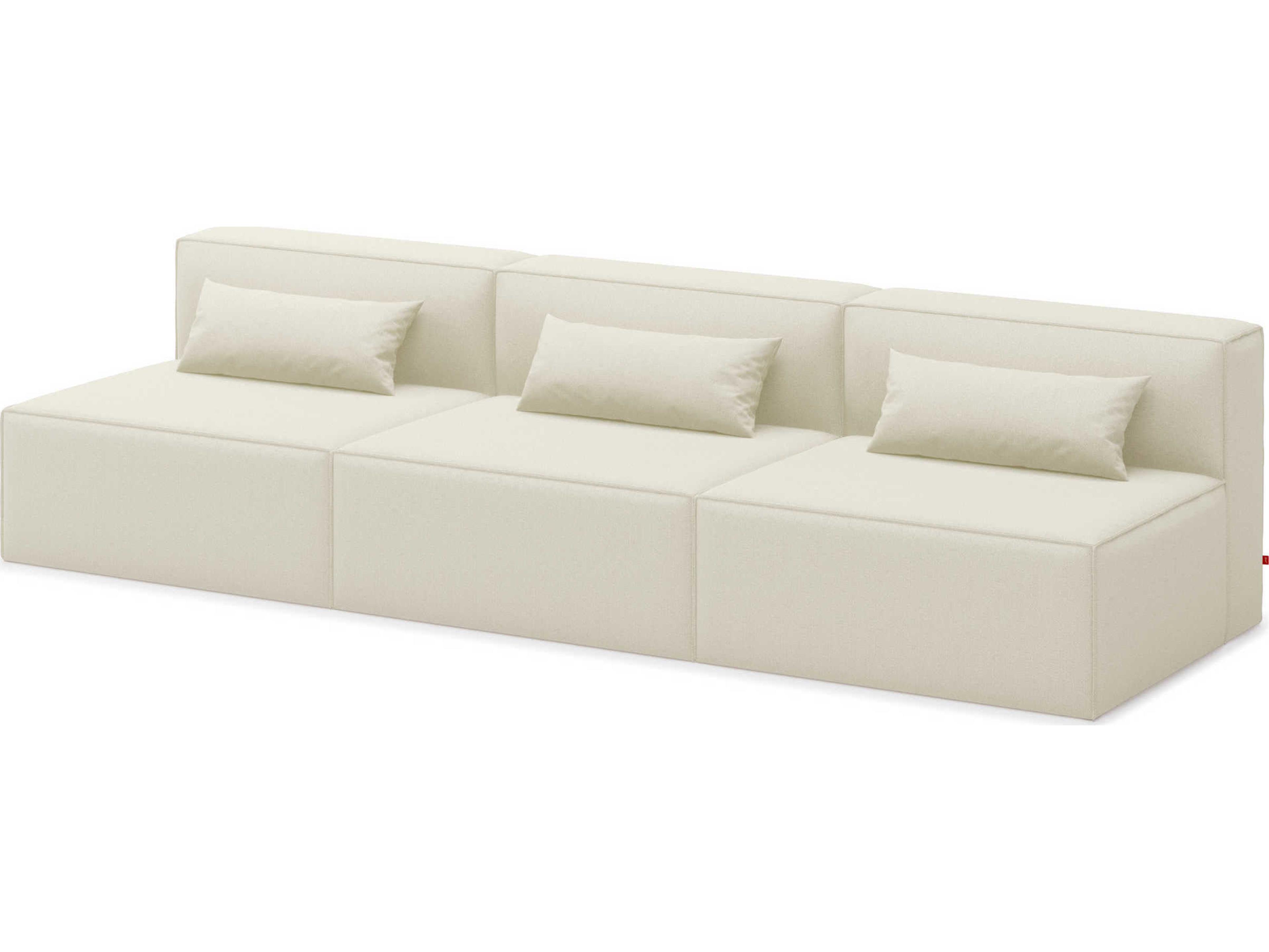 Gus* Modern Mix Mowat Sand White Upholstered Sofa