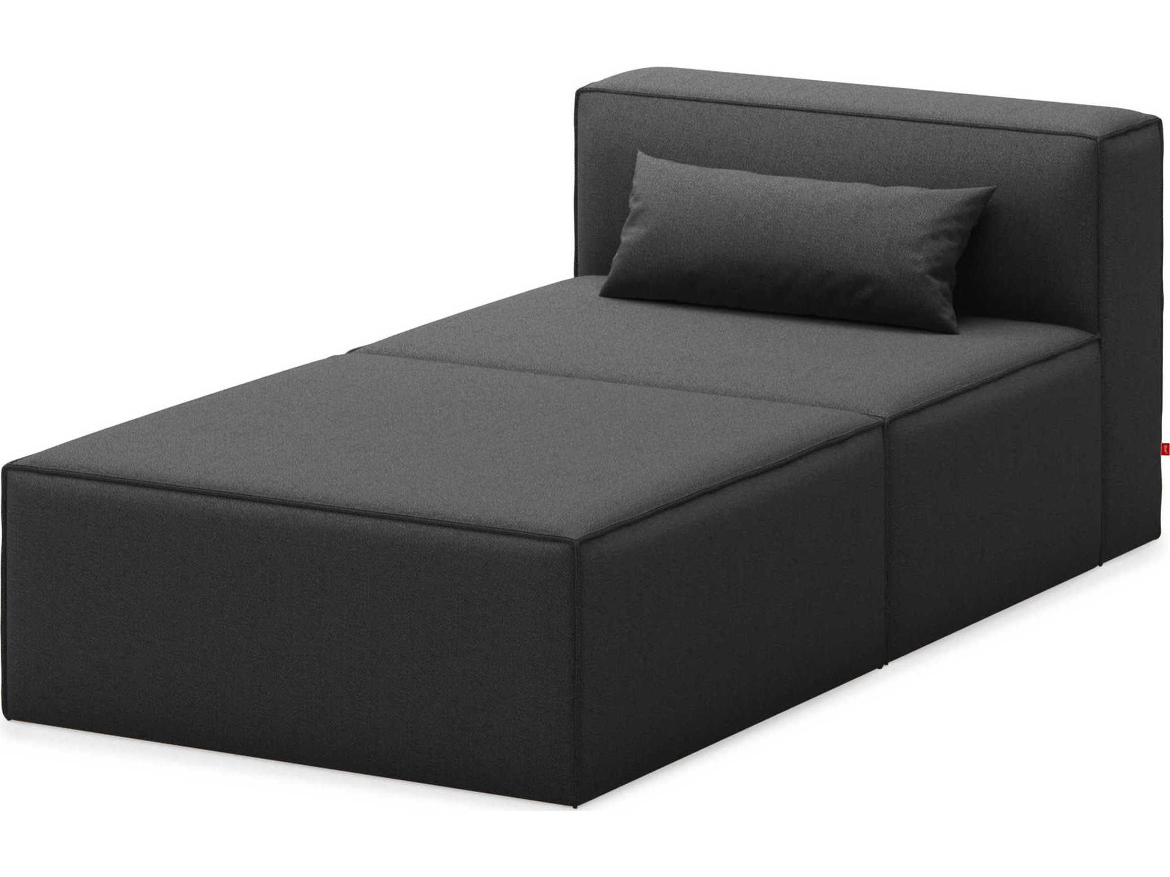 Gus* Modern Mix Mowat Raven Black Upholstered Chaise