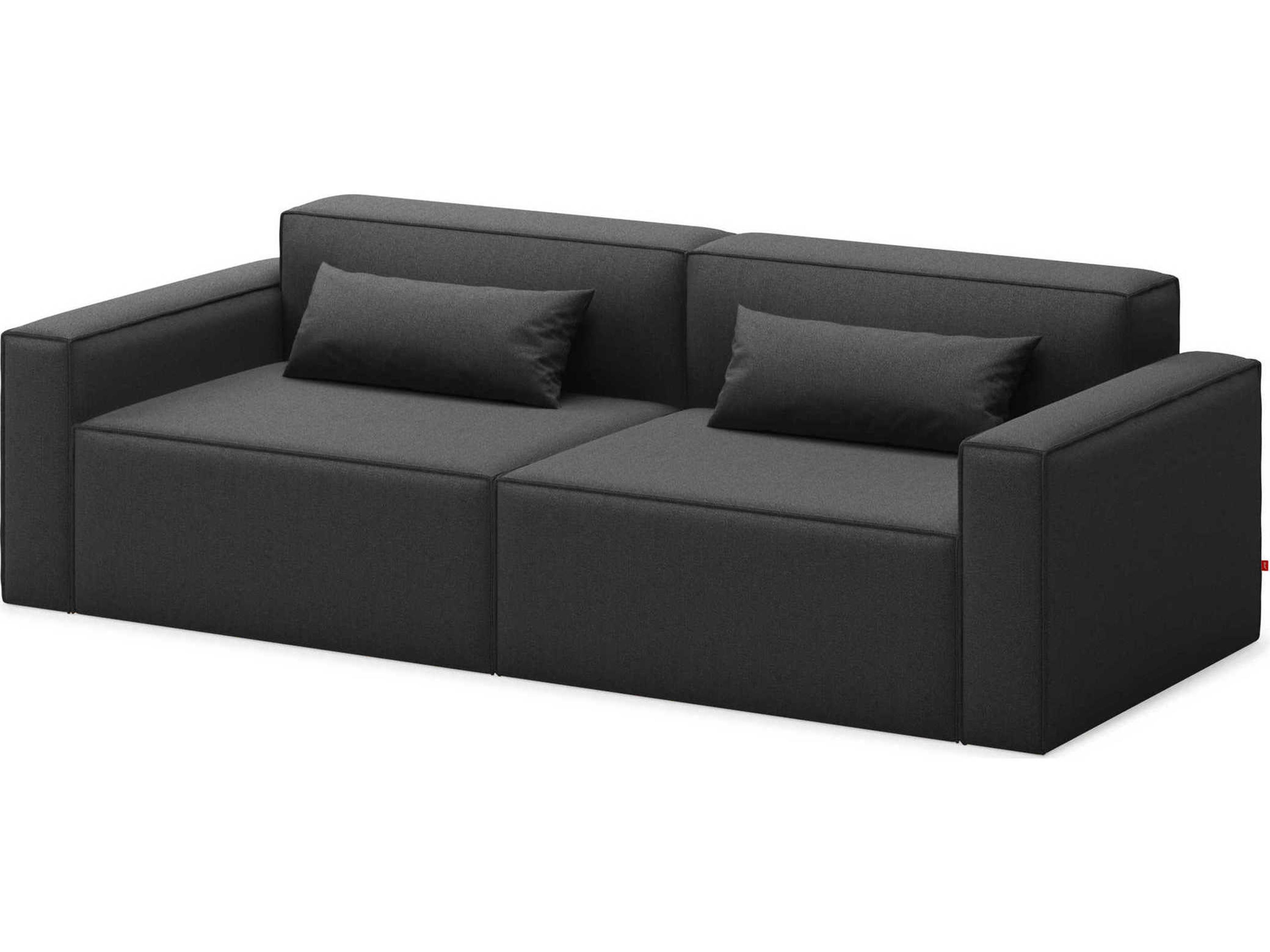Gus* Modern Mix Mowat Raven Black Upholstered Sofa