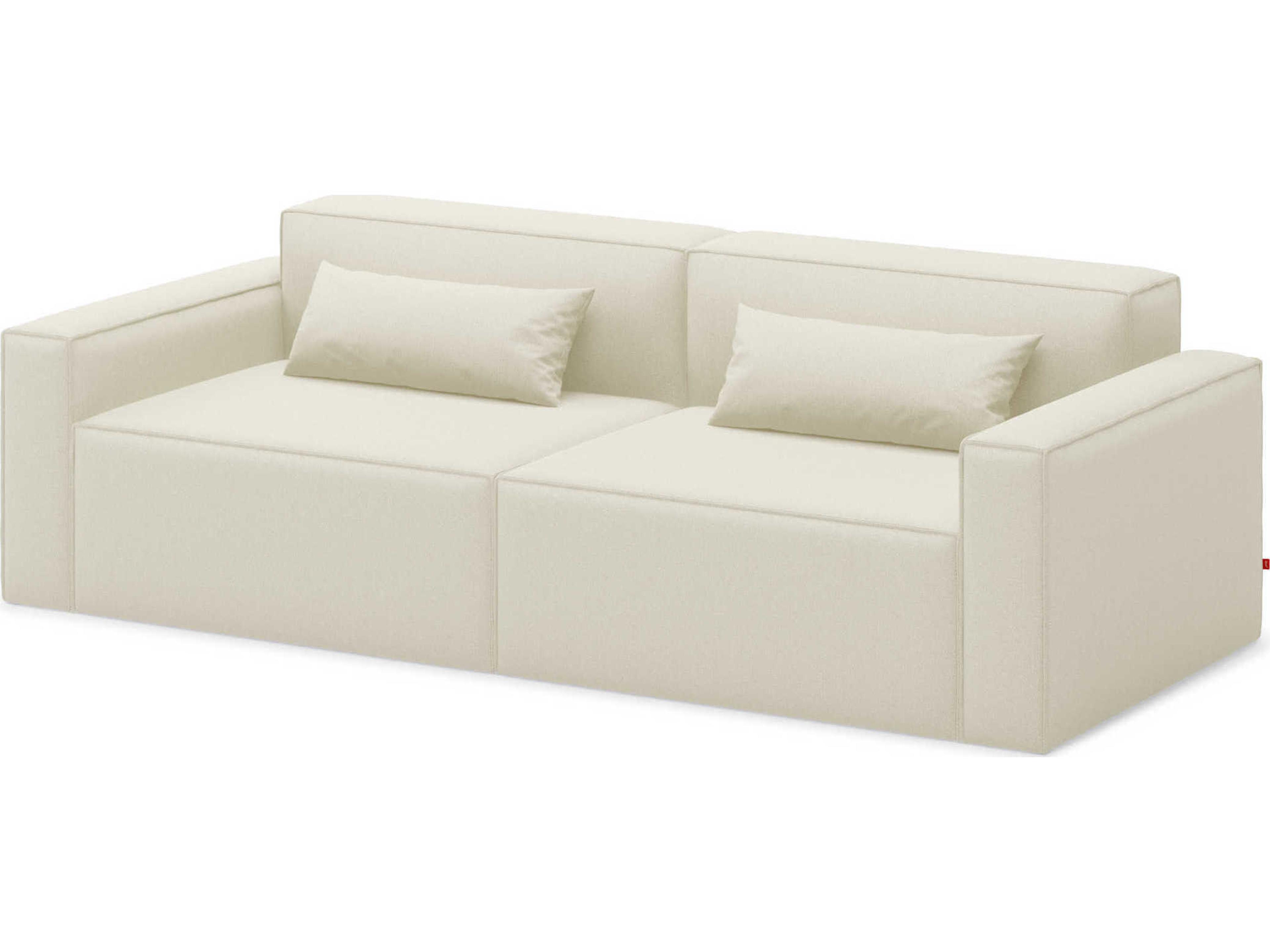 Gus* Modern Mix Mowat Sand White Upholstered Sofa