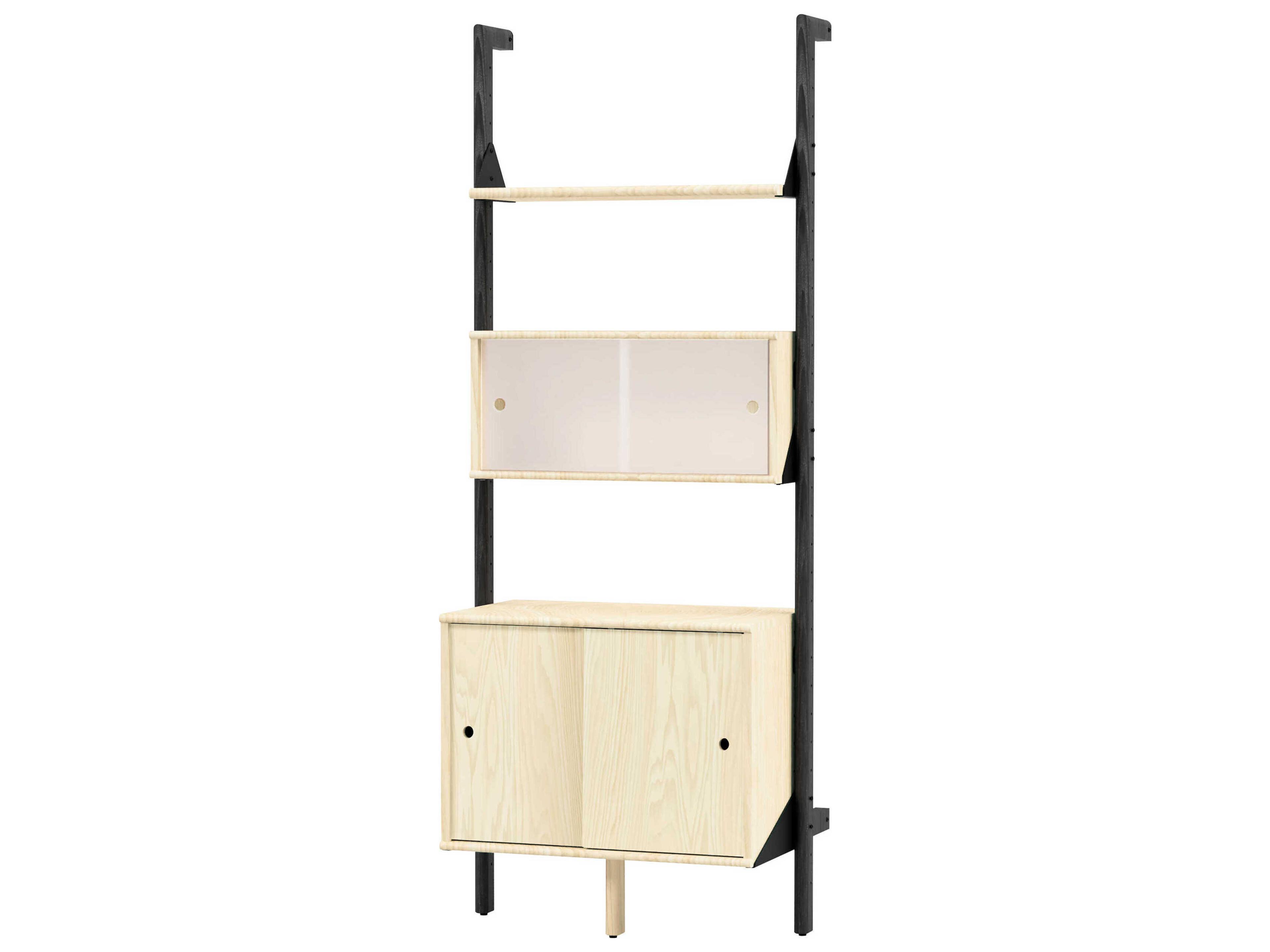 Gus* Modern Branch Black Blonde Bookcase