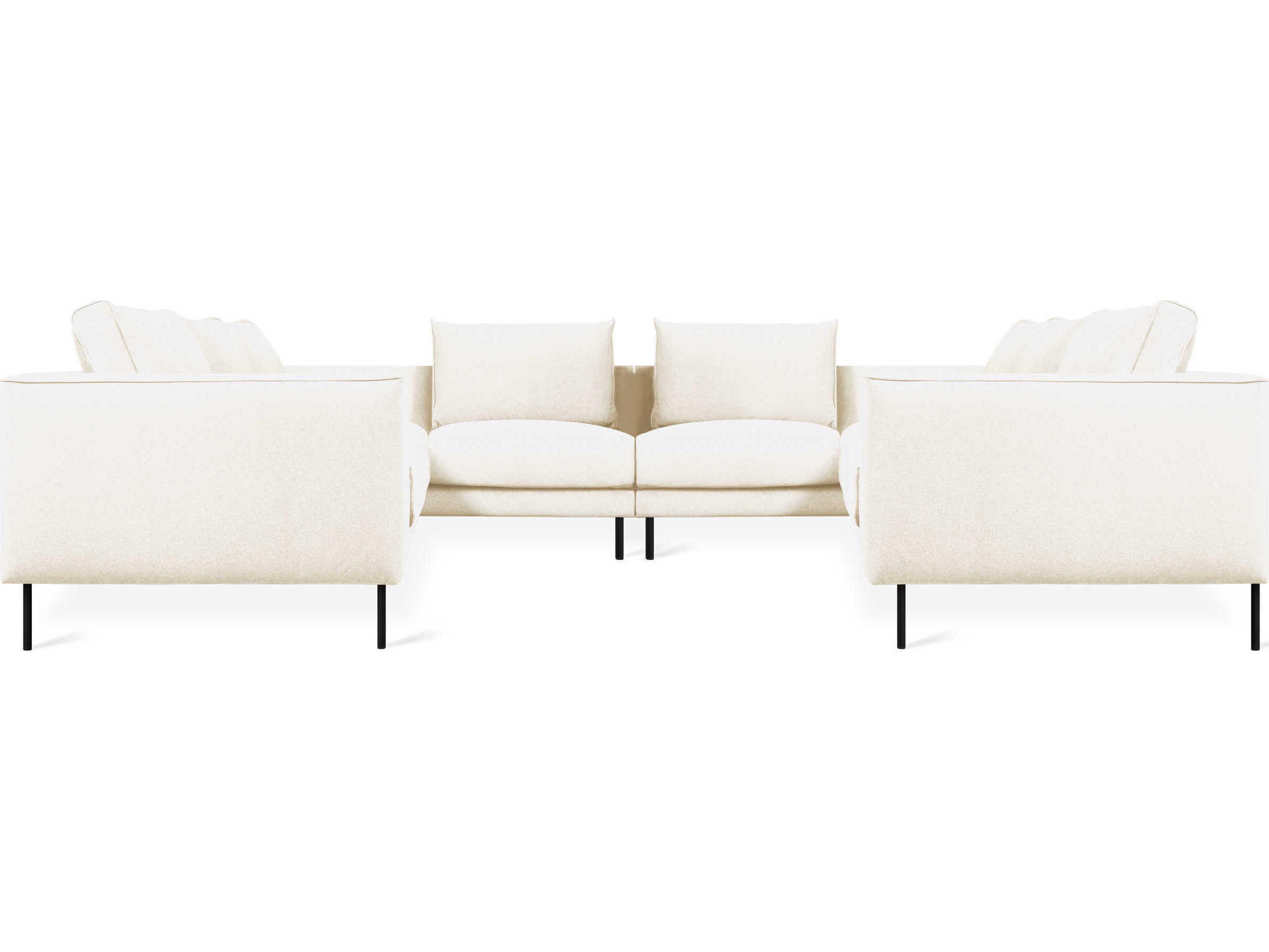 Gus* Modern Renfrew Black Upholstered Sectional Sofa