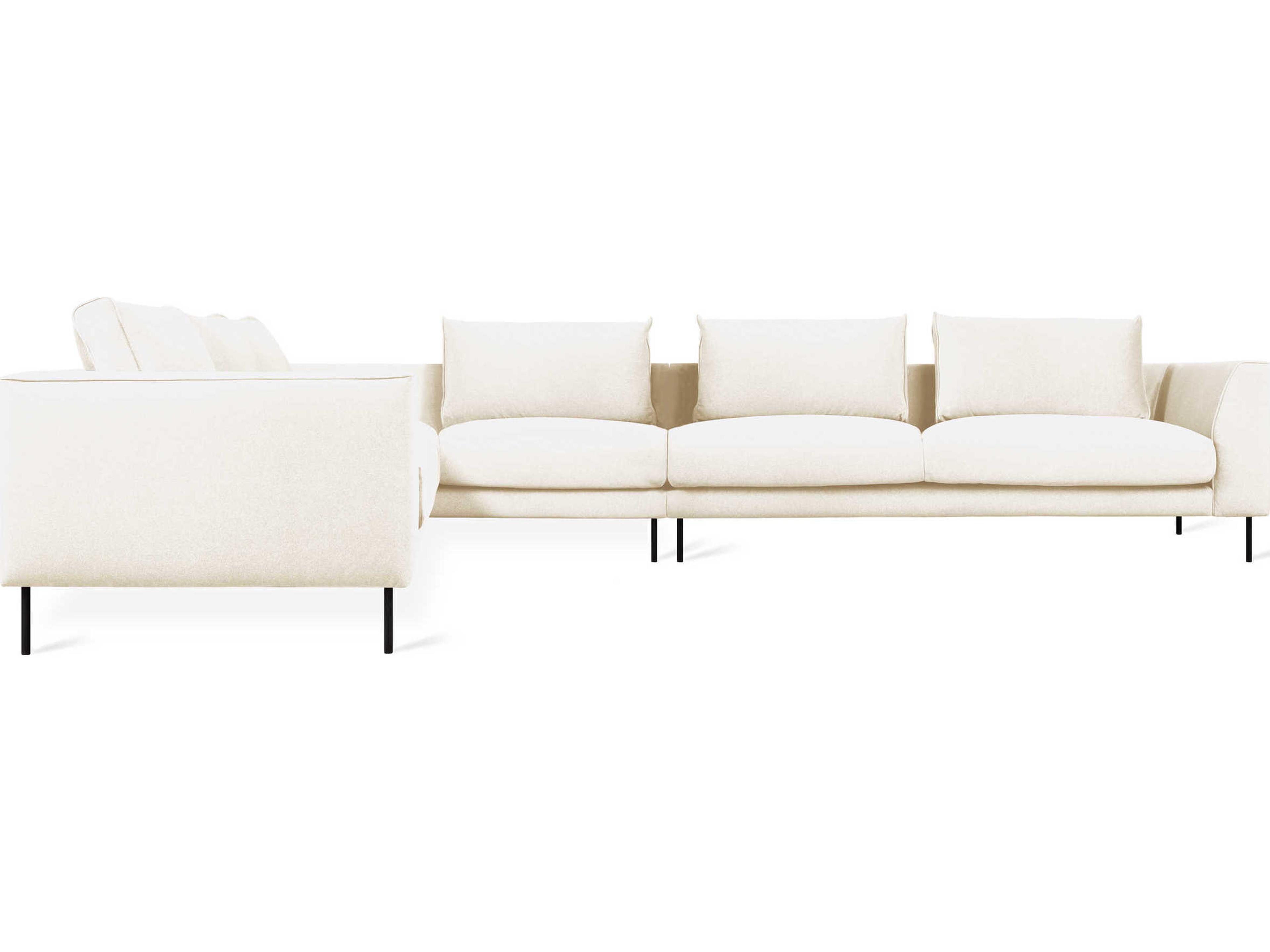 Gus* Modern Renfrew Black Upholstered Sectional Sofa