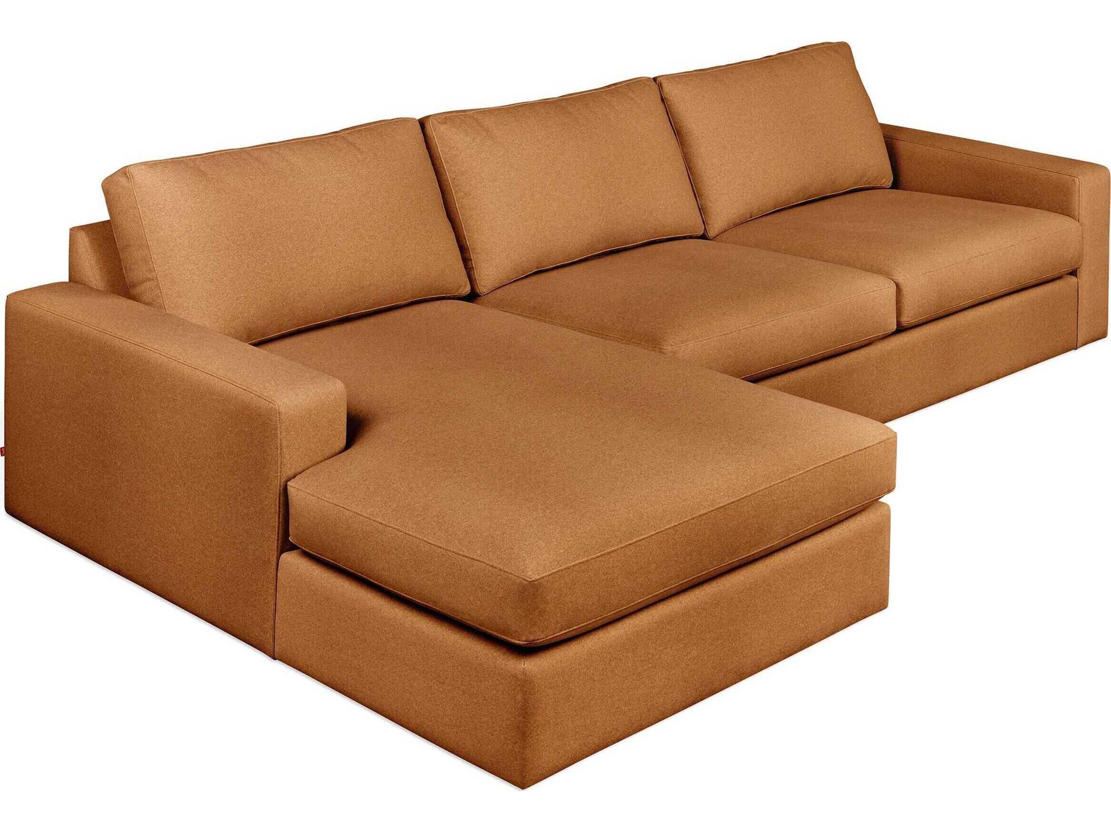 Gus* Modern Ashdale Tan Upholstered Sectional Sofa
