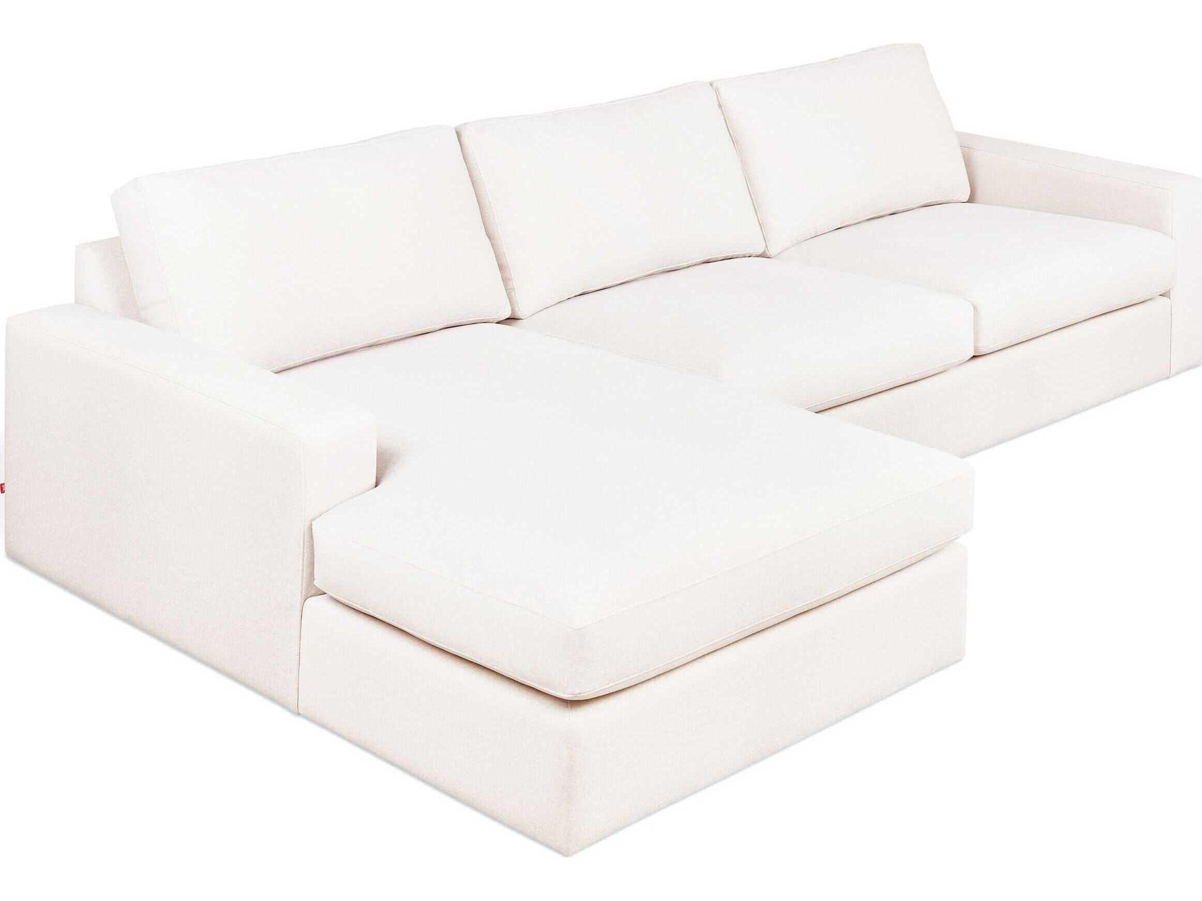 Gus* Modern Ashdale White Upholstered Sectional Sofa