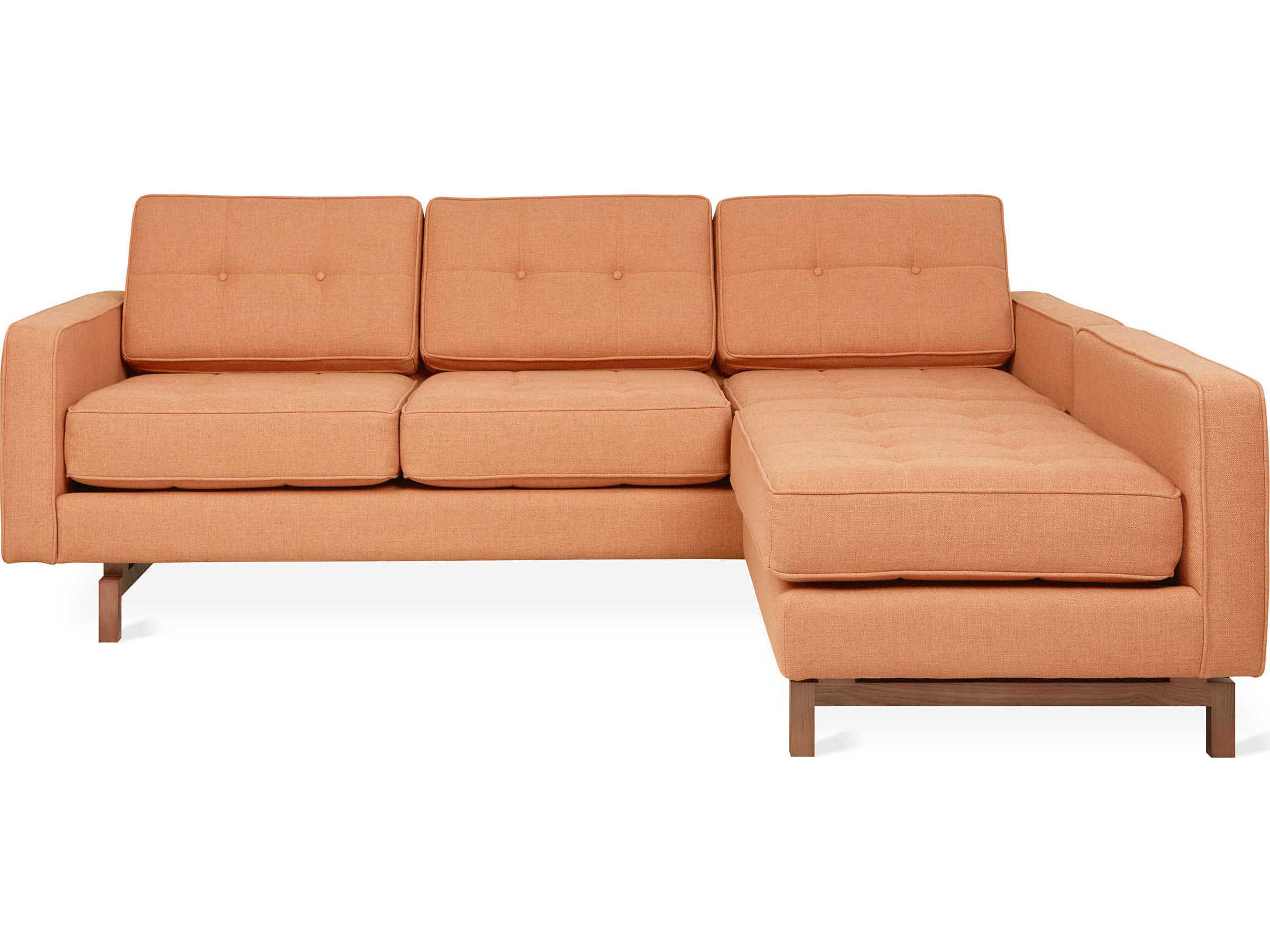 Gus* Modern Jane-2 Orange Upholstered Sectional Sofa
