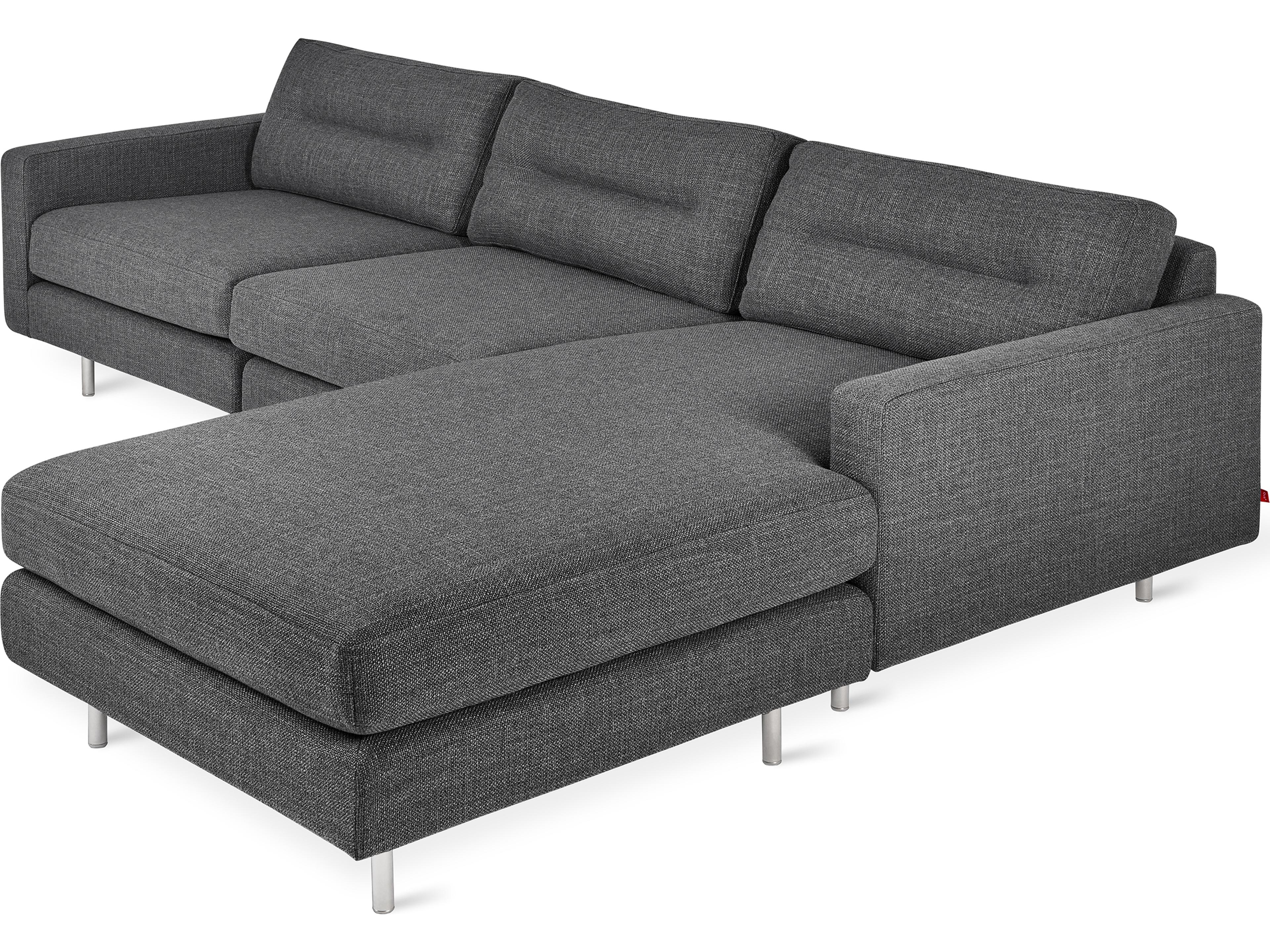 Gus* Modern Logan Gray Upholstered Sectional Sofa