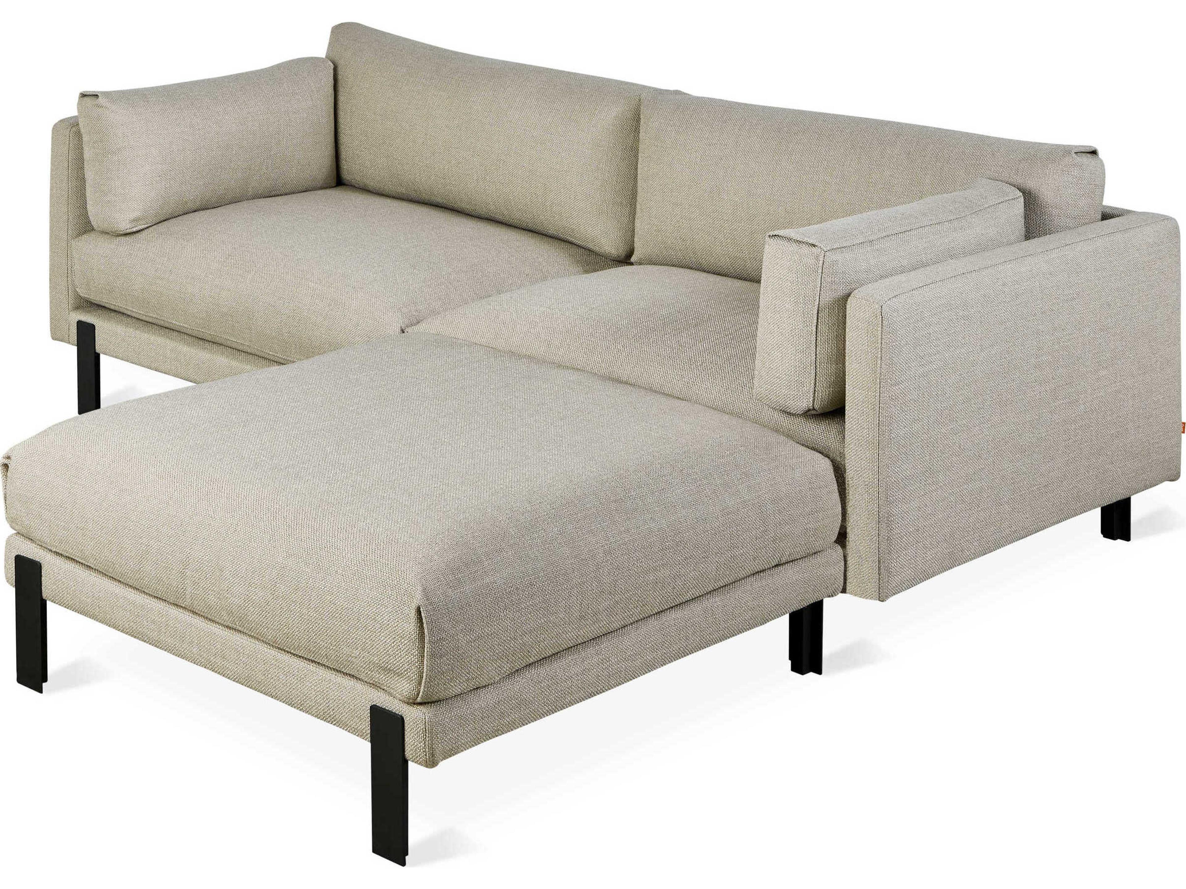 Gus* Modern Silverlake Gray Upholstered Sectional Sofa