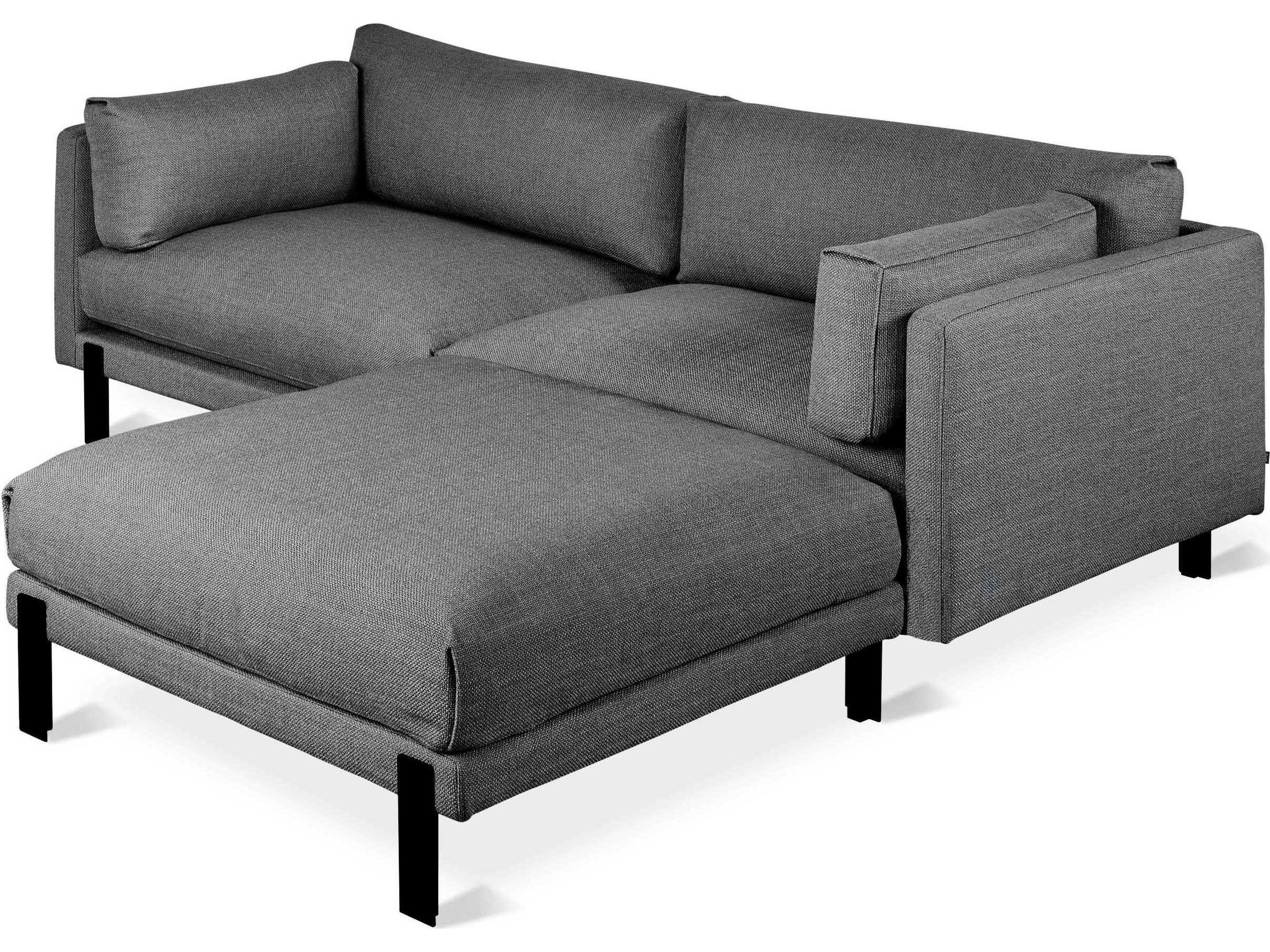 Gus* Modern Silverlake Gray Upholstered Sectional Sofa