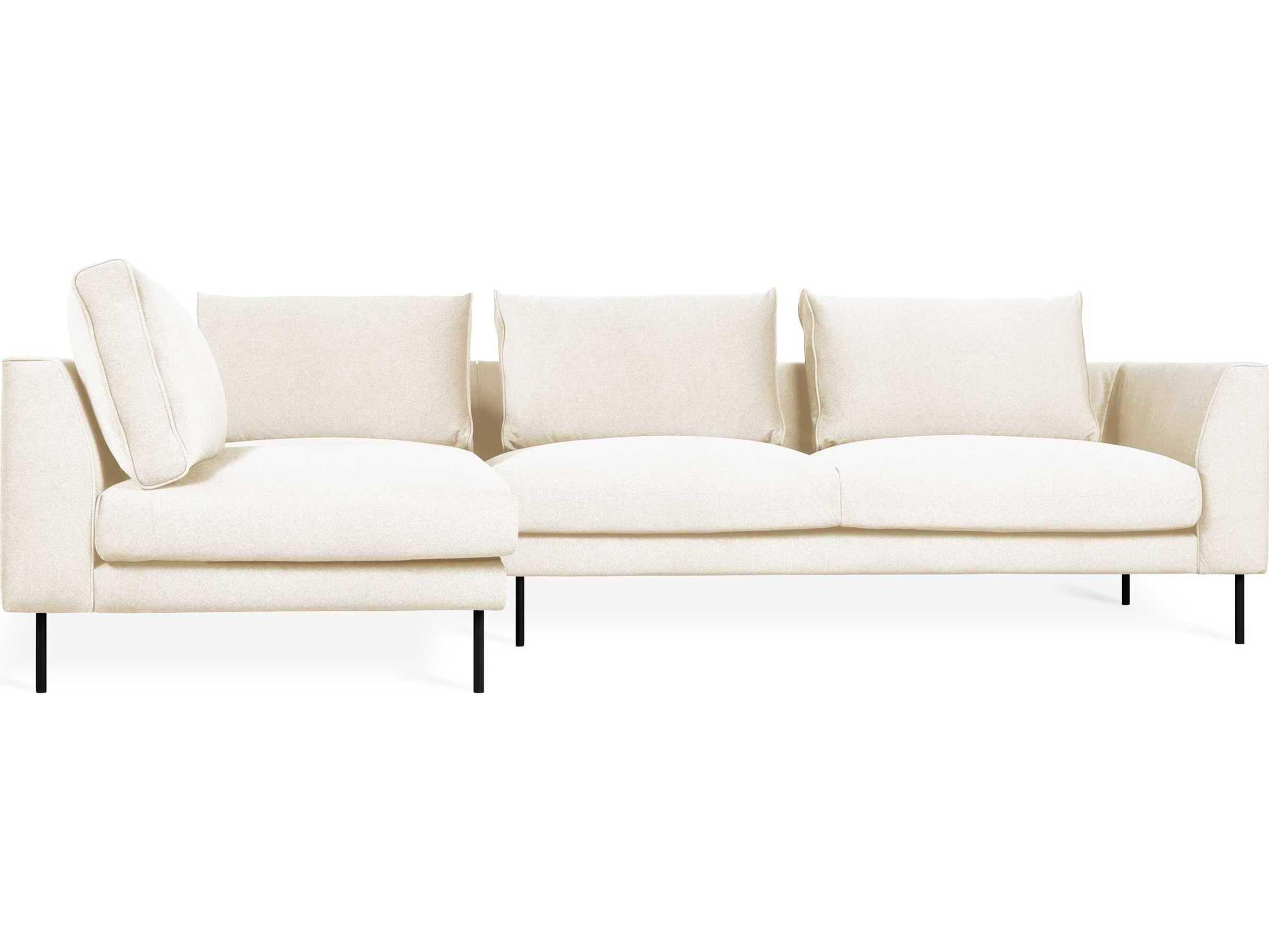 Gus* Modern Renfrew Black Upholstered Sectional Sofa