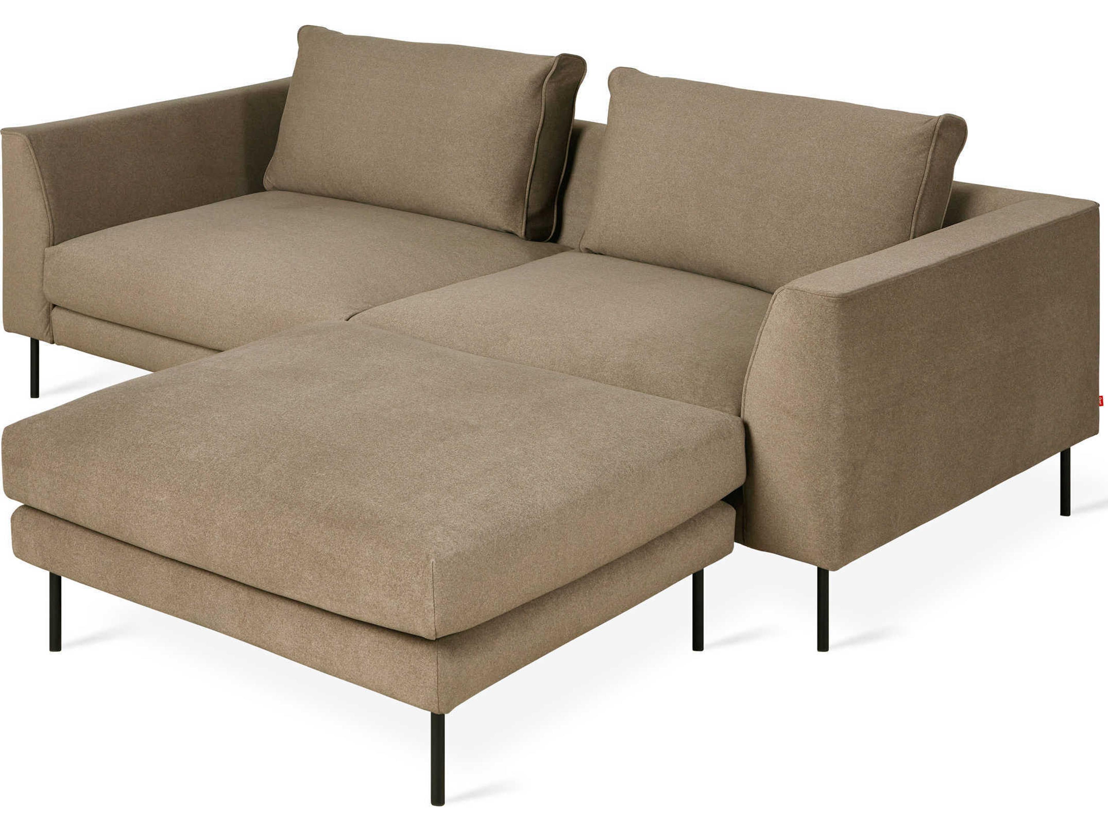 Gus* Modern Renfrew Black Upholstered Sectional Sofa