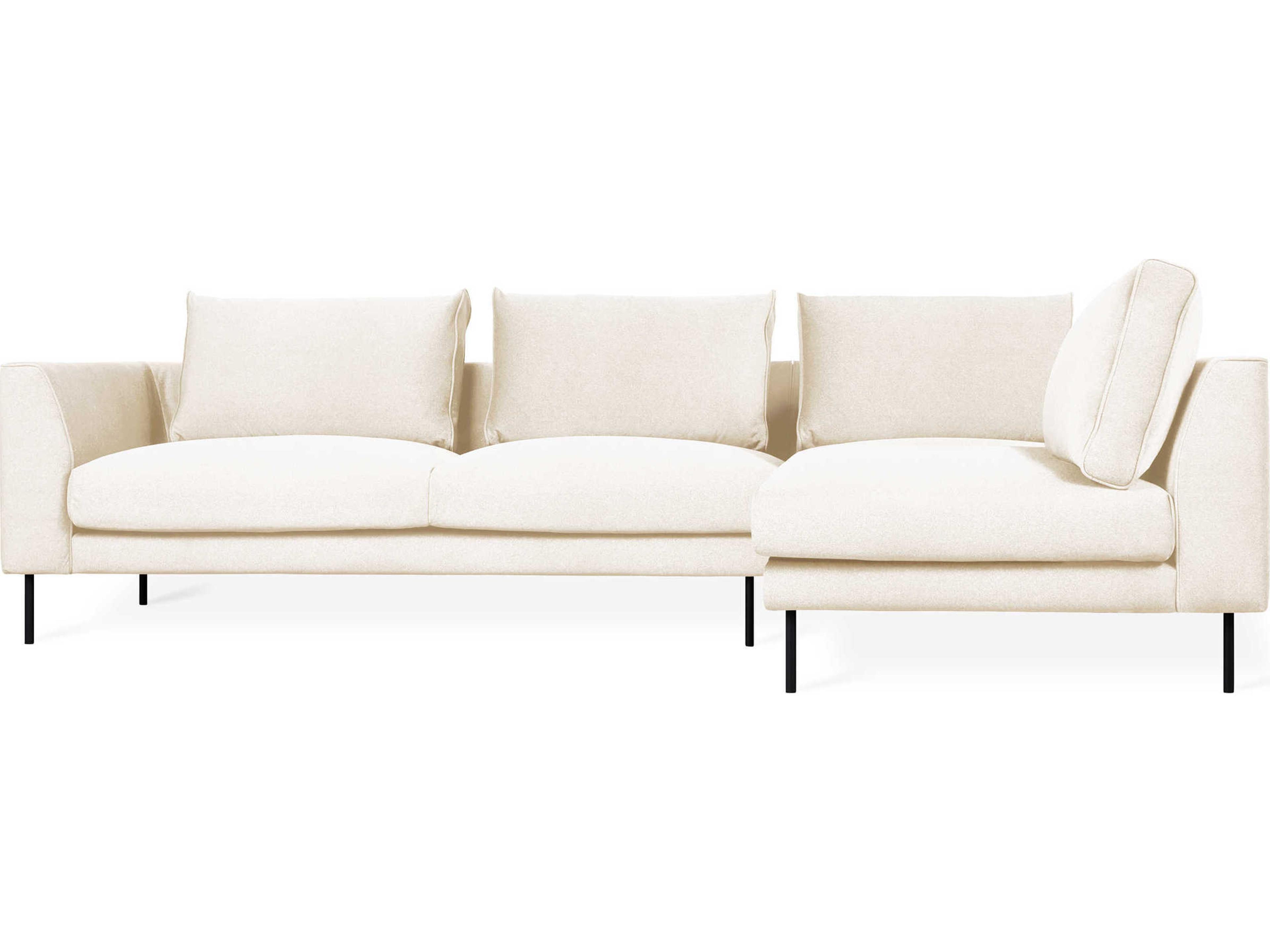 Gus* Modern Renfrew Beige Upholstered Sectional Sofa