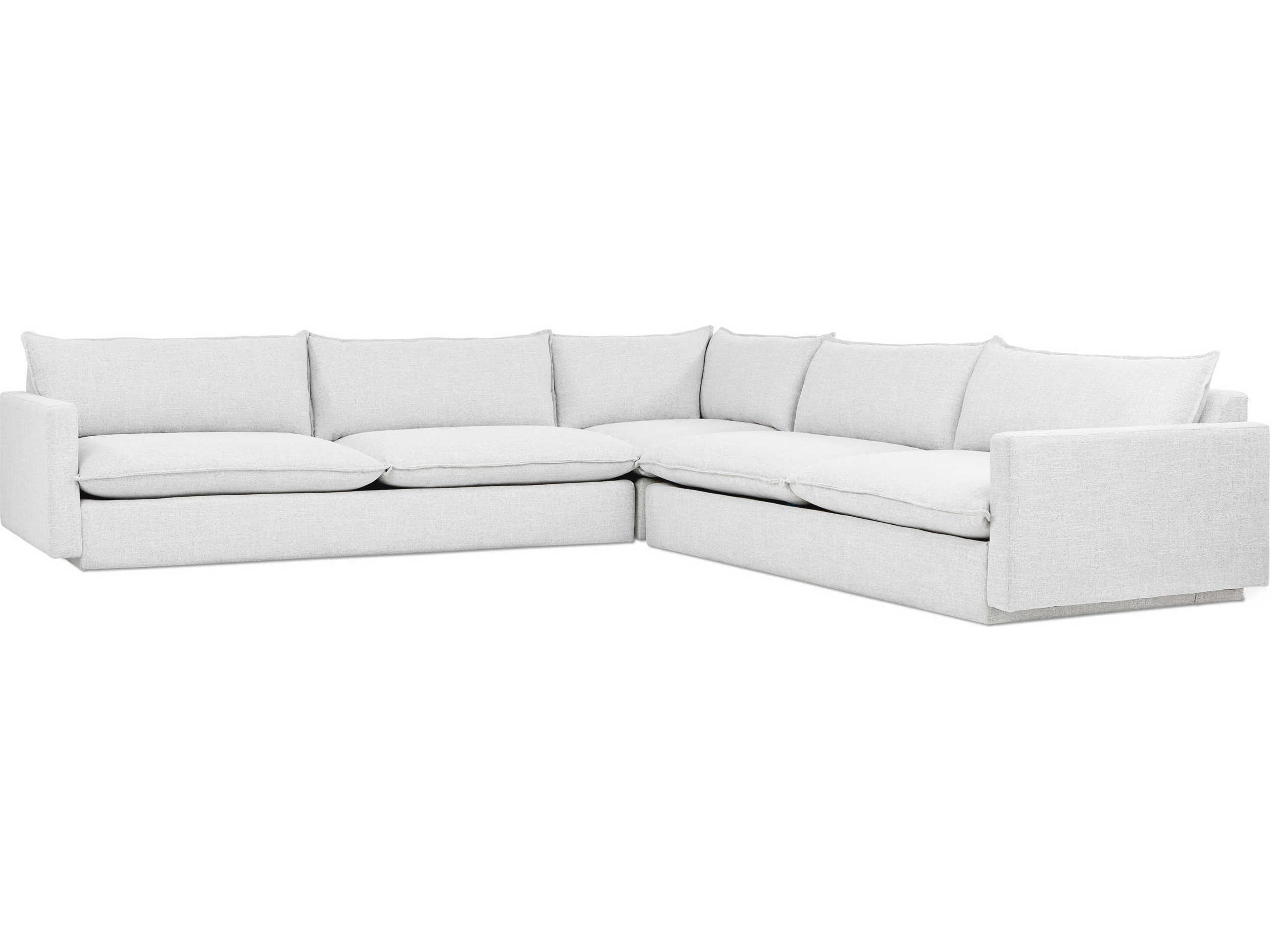Gus* Modern Sola Gray Upholstered Sectional Sofa