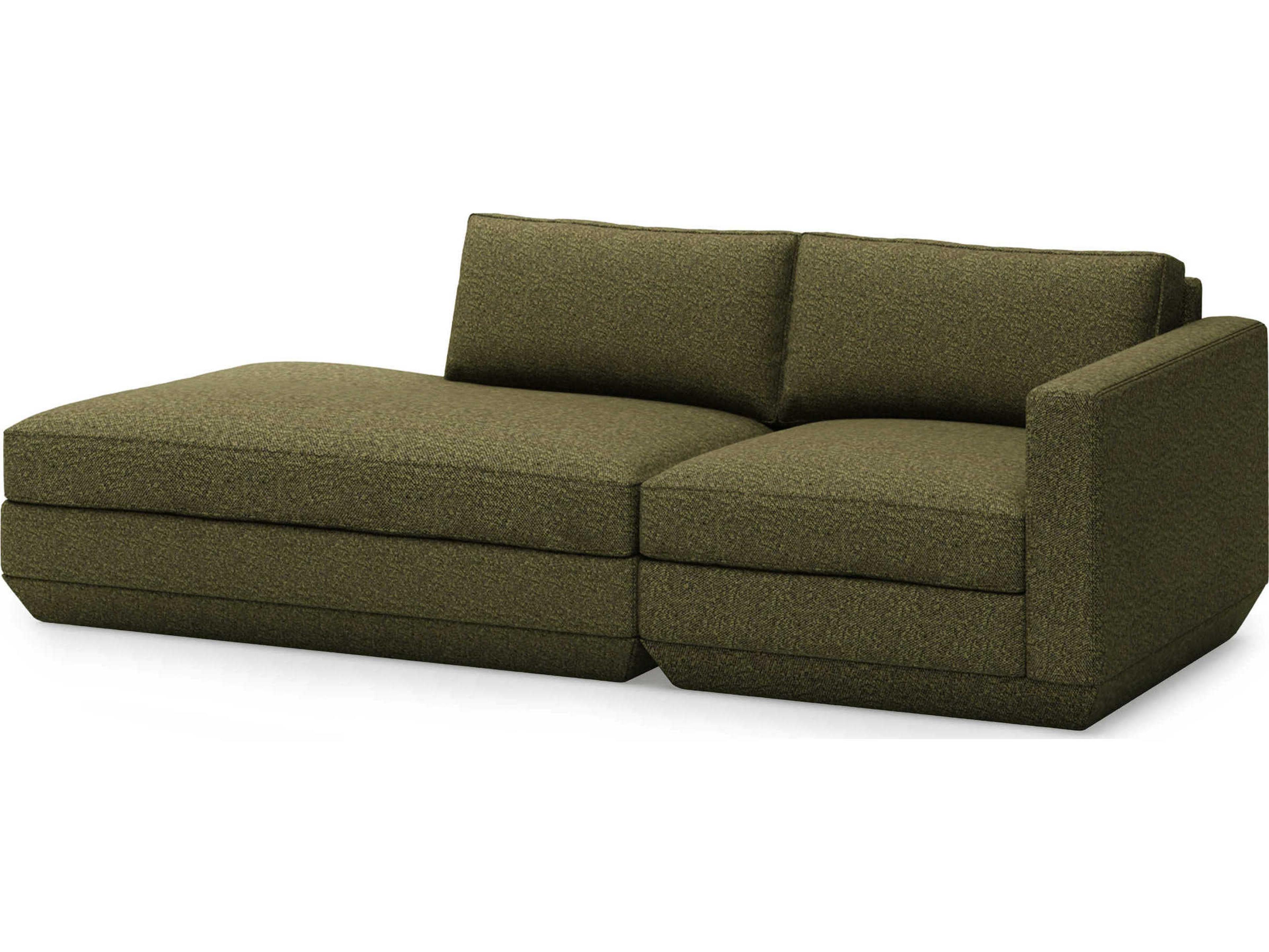 Gus* Modern Podium Copenhagen Terra Green Upholstered Sofa