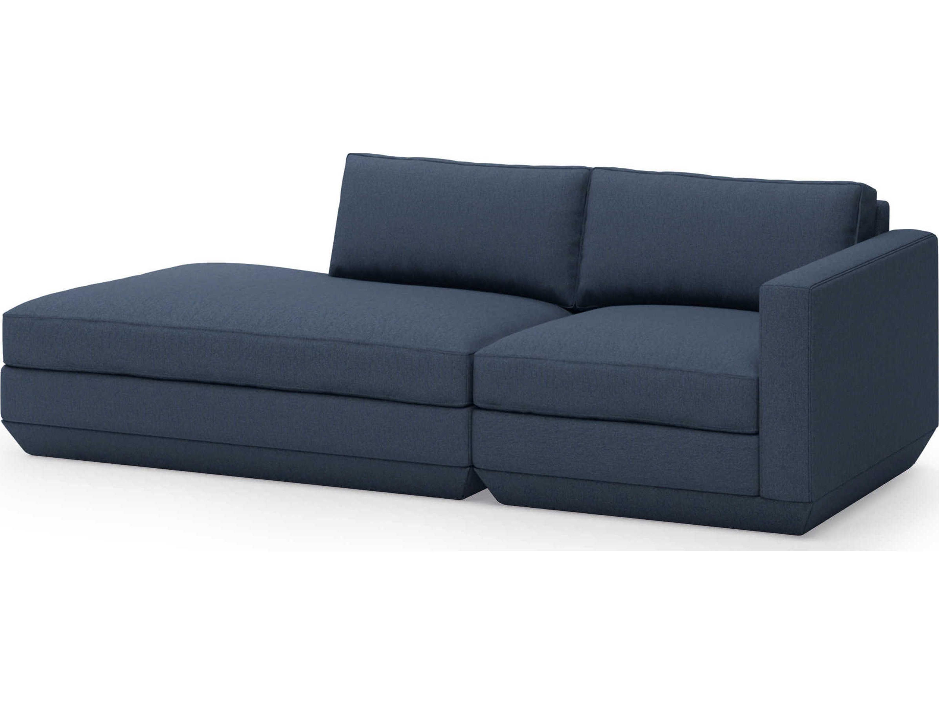 Gus* Modern Podium Hanson Navy Blue Upholstered Sofa