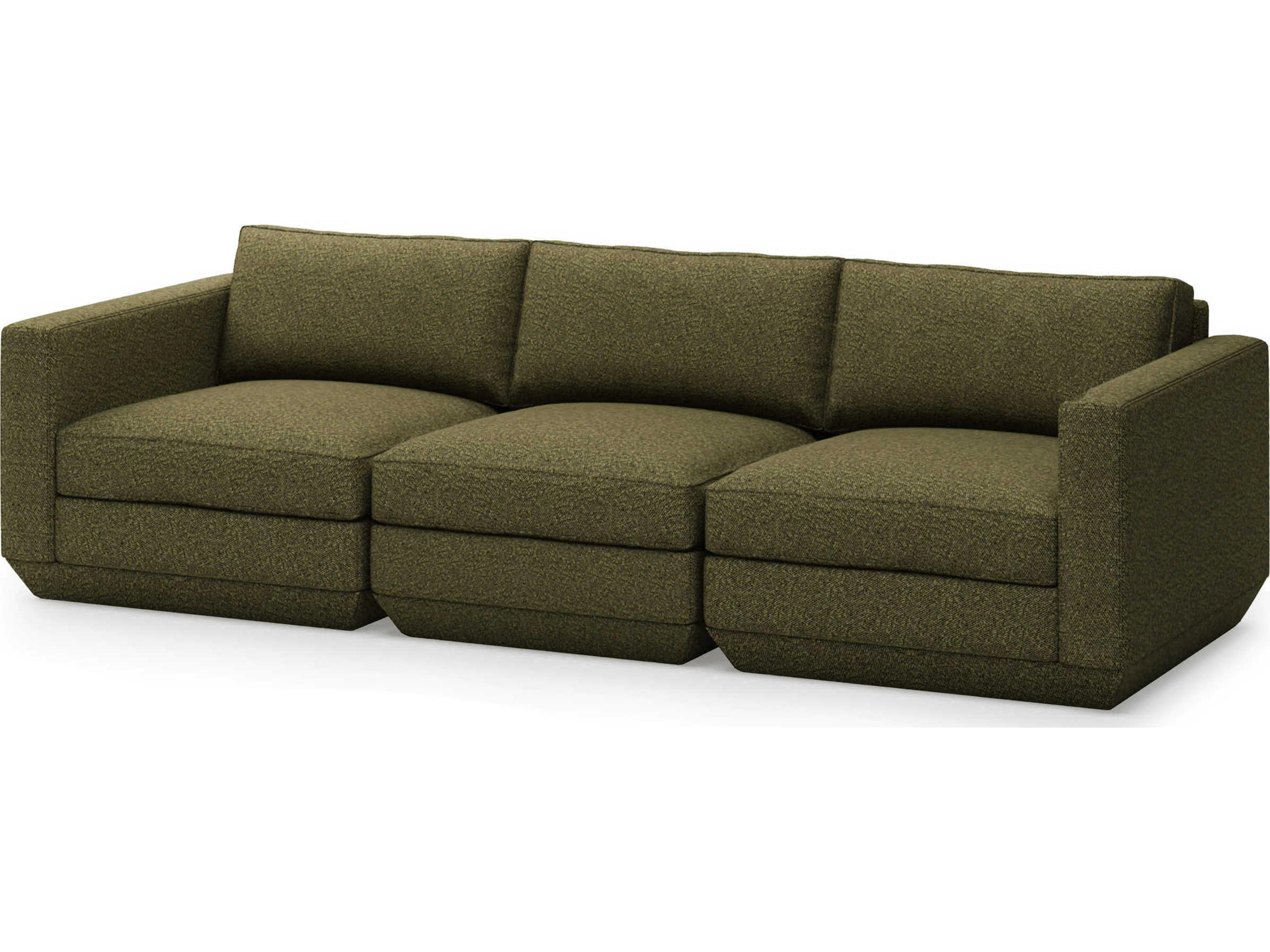 Gus* Modern Podium Copenhagen Terra Green Upholstered Sofa