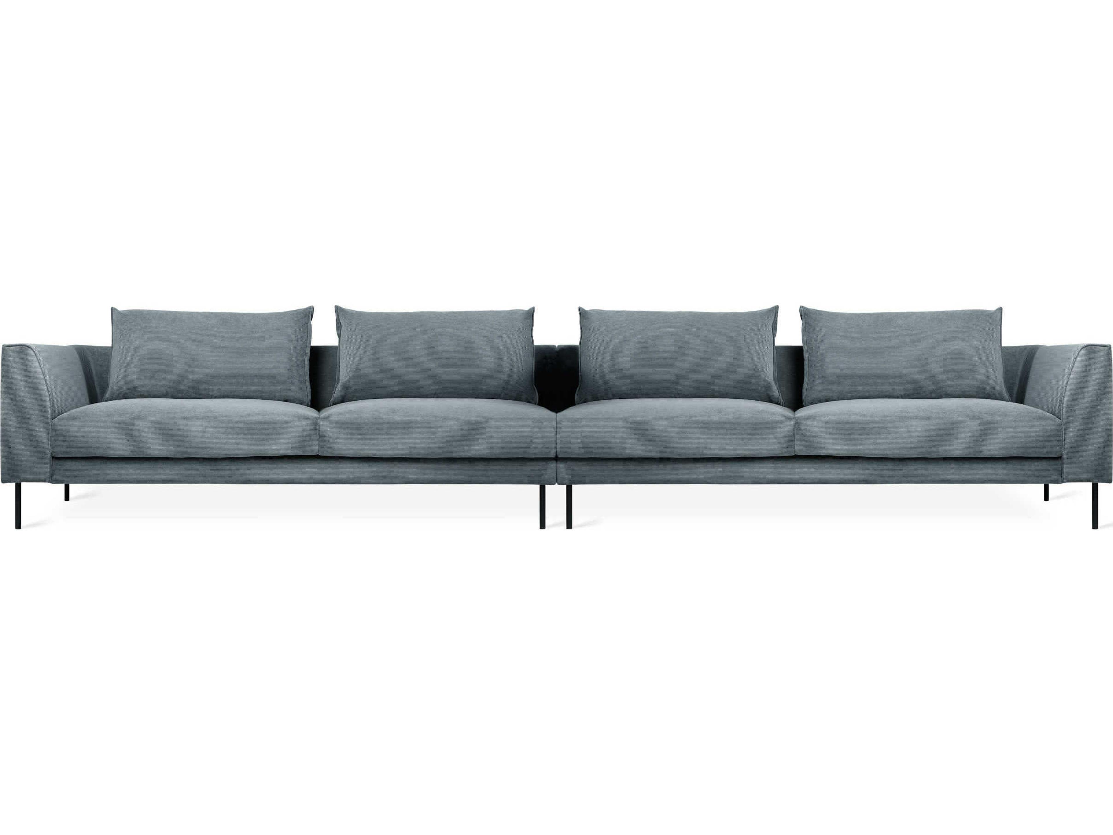 Gus* Modern Renfrew Mersey Skyline Black Upholstered Sofa