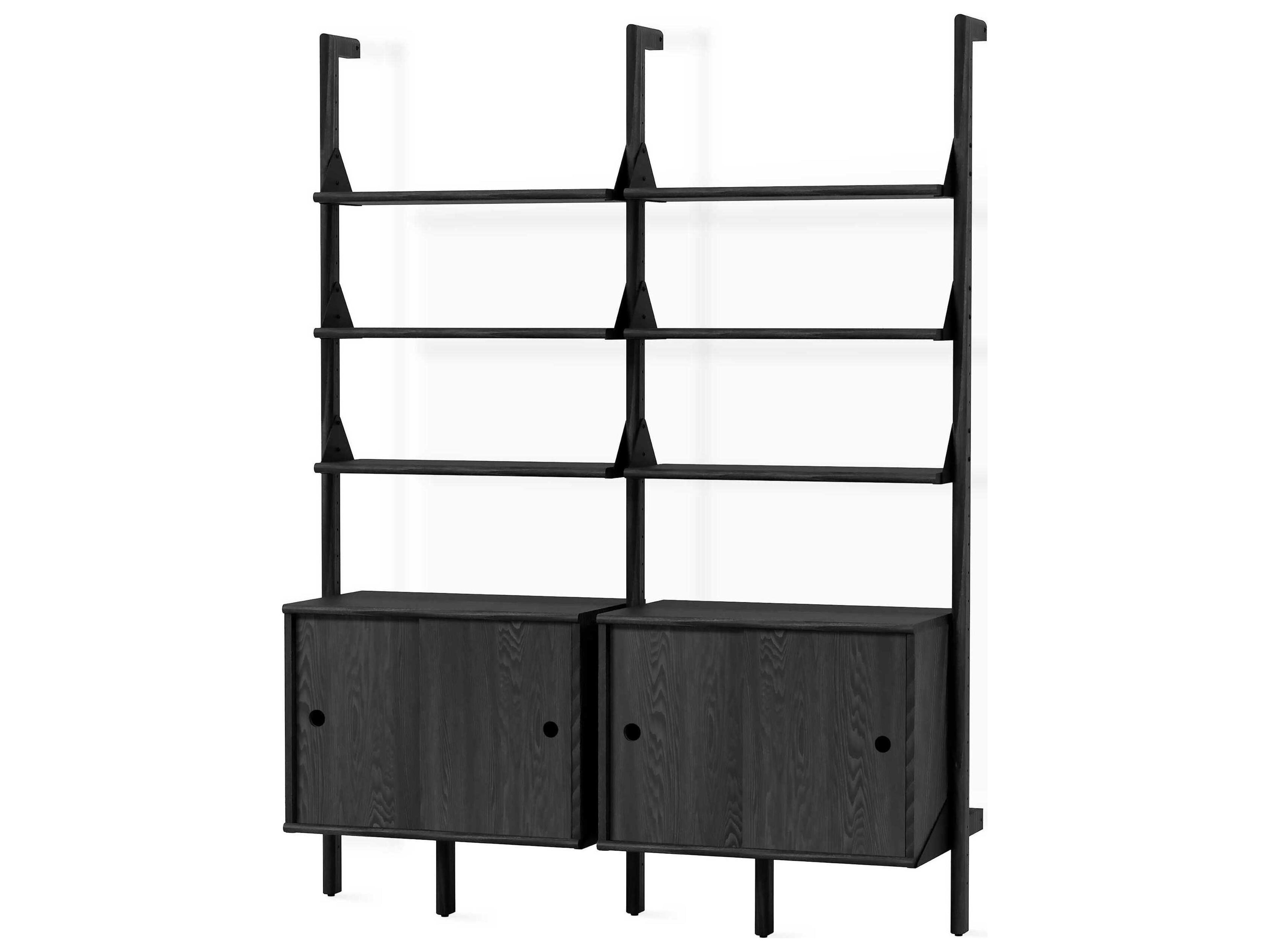 Gus* Modern Branch Black Bookcase