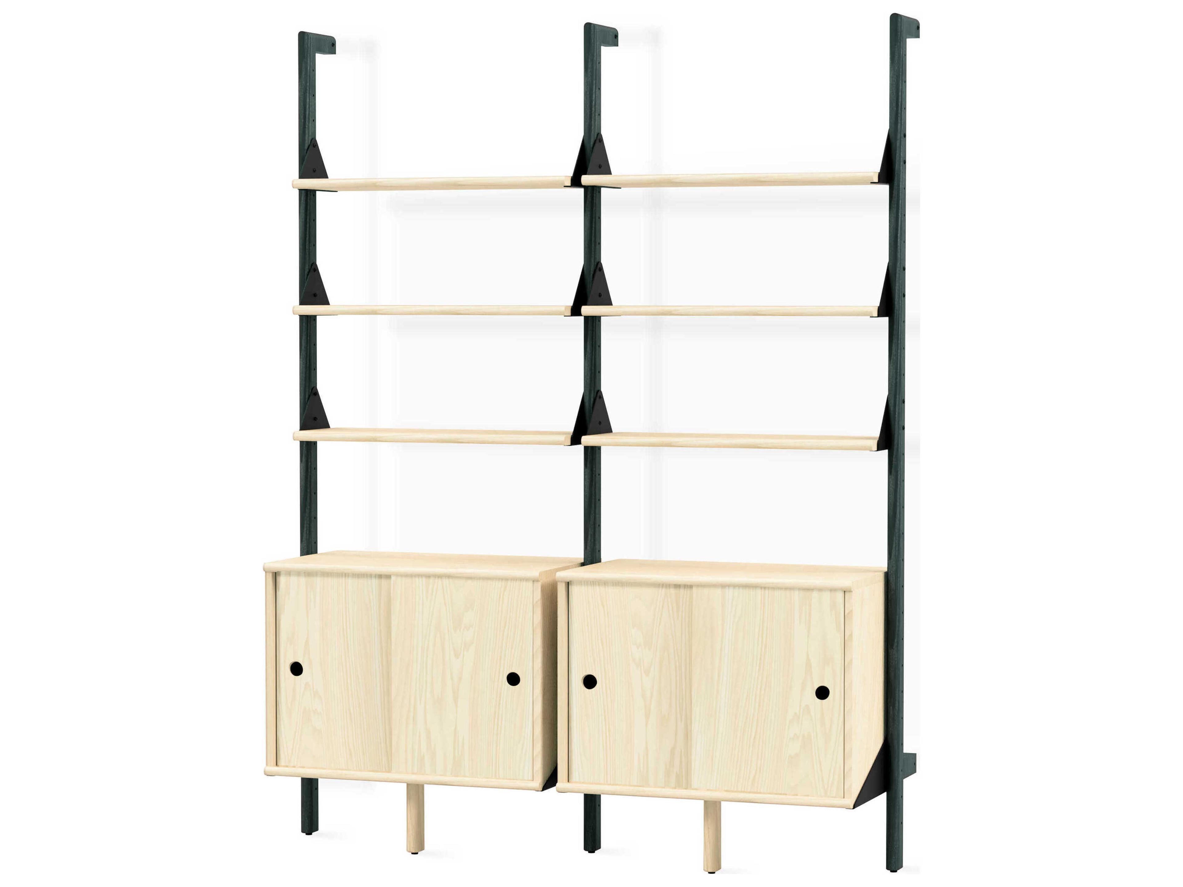 Gus* Modern Branch Black Blonde Bookcase