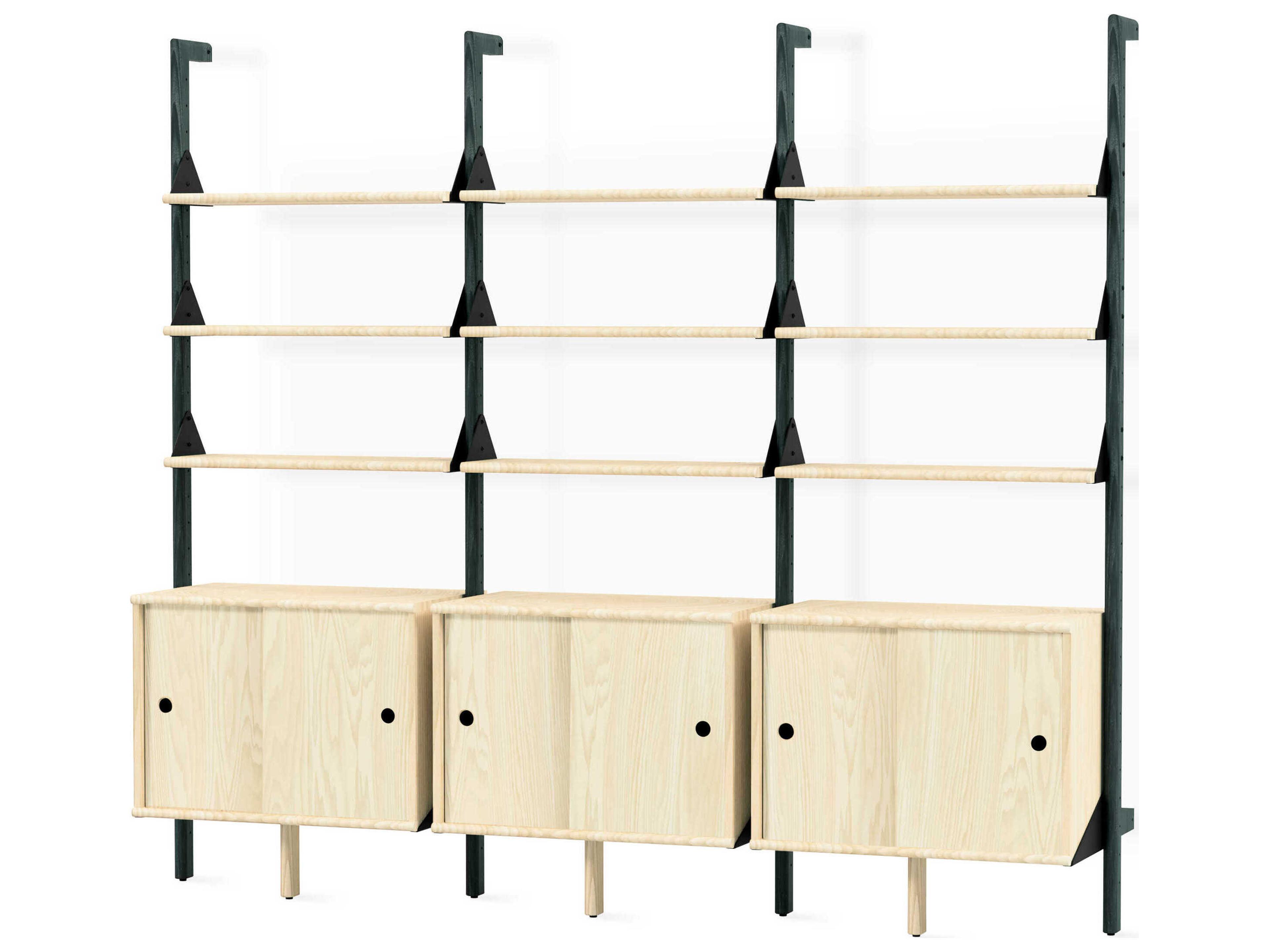 Gus* Modern Branch Black Blonde Bookcase