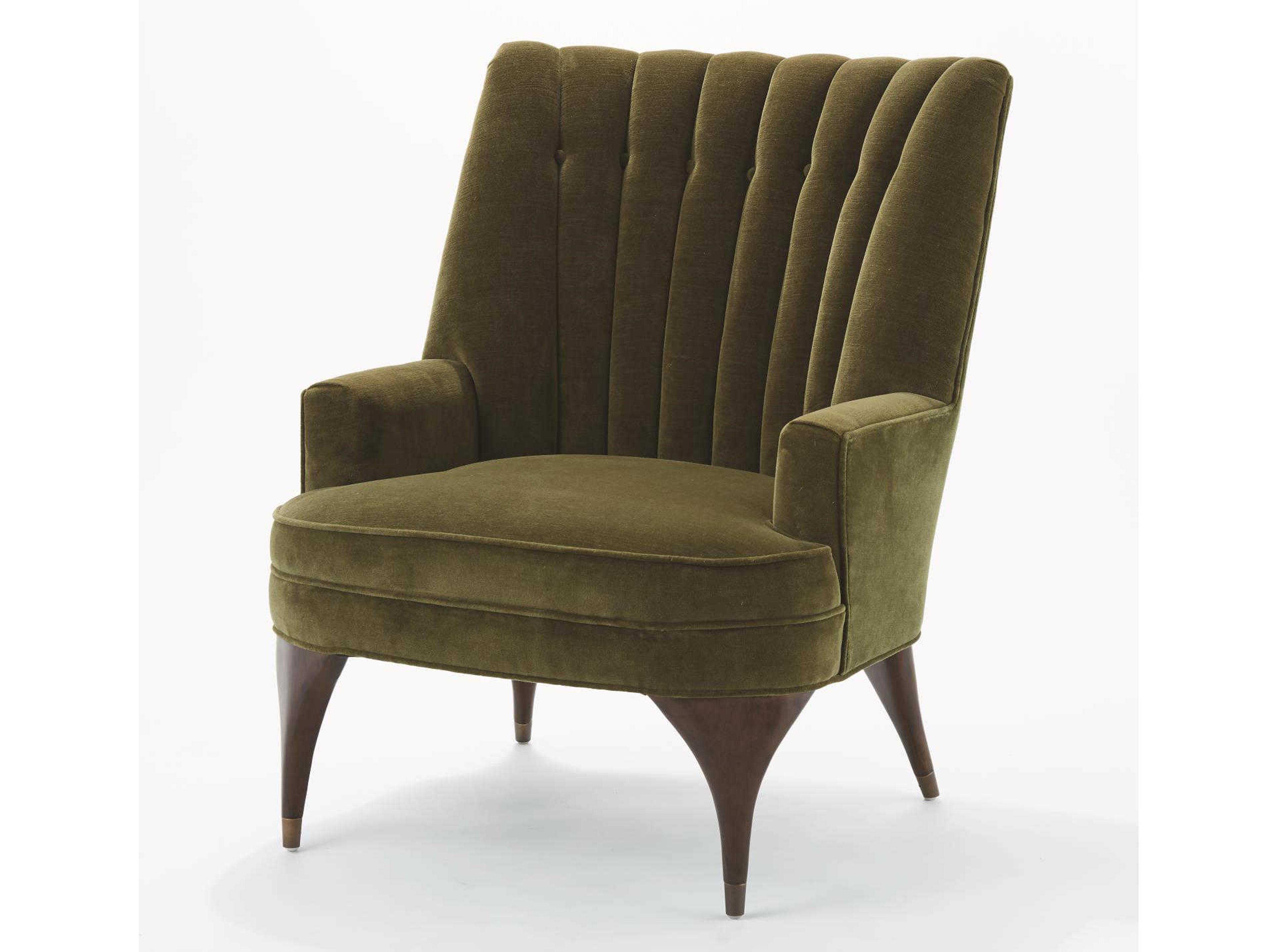 Global Views Brown Fabric Accent Chair