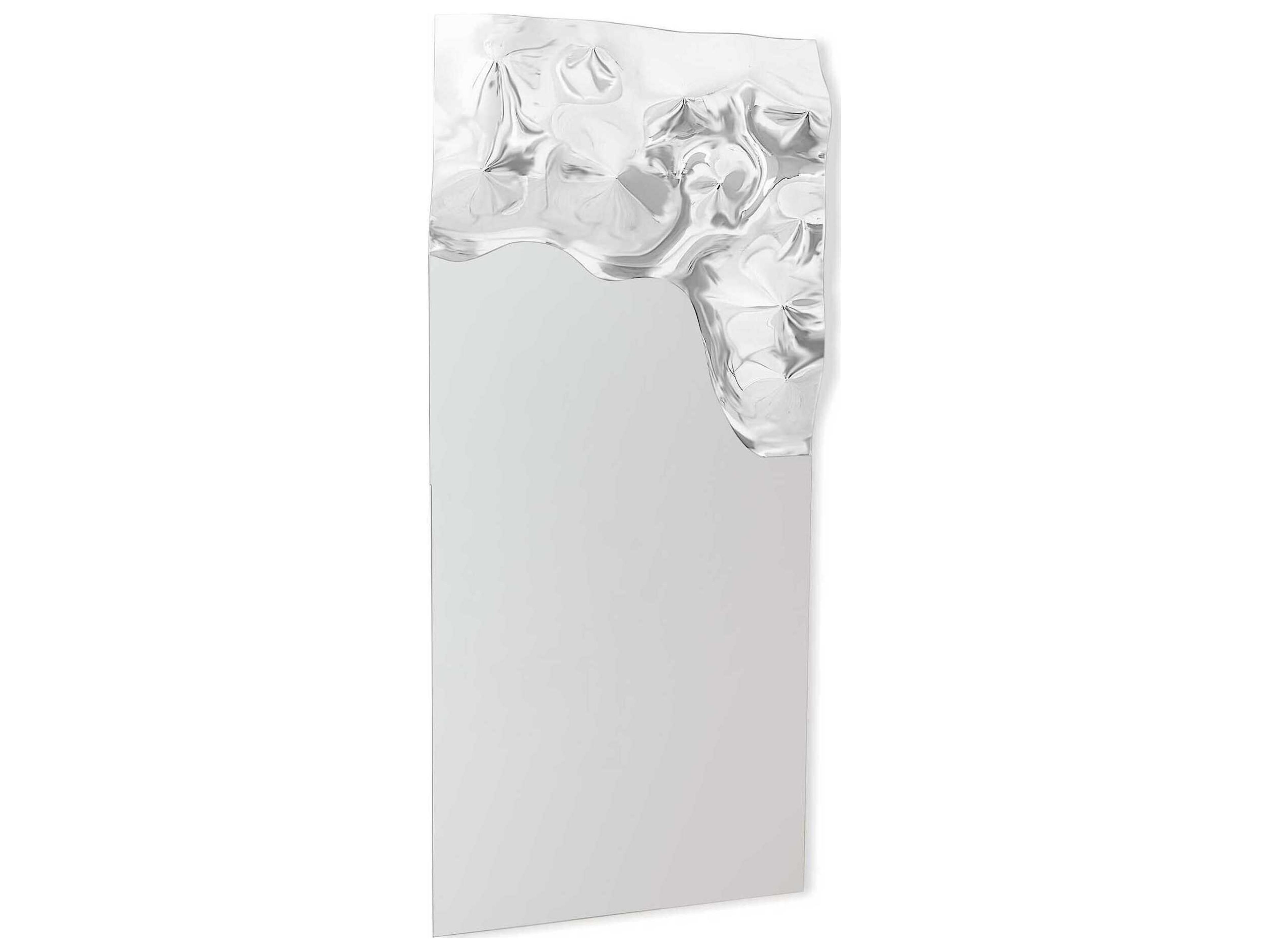 Global Views Asymmetrical Ripple Clear Rectangular Wall Mirror