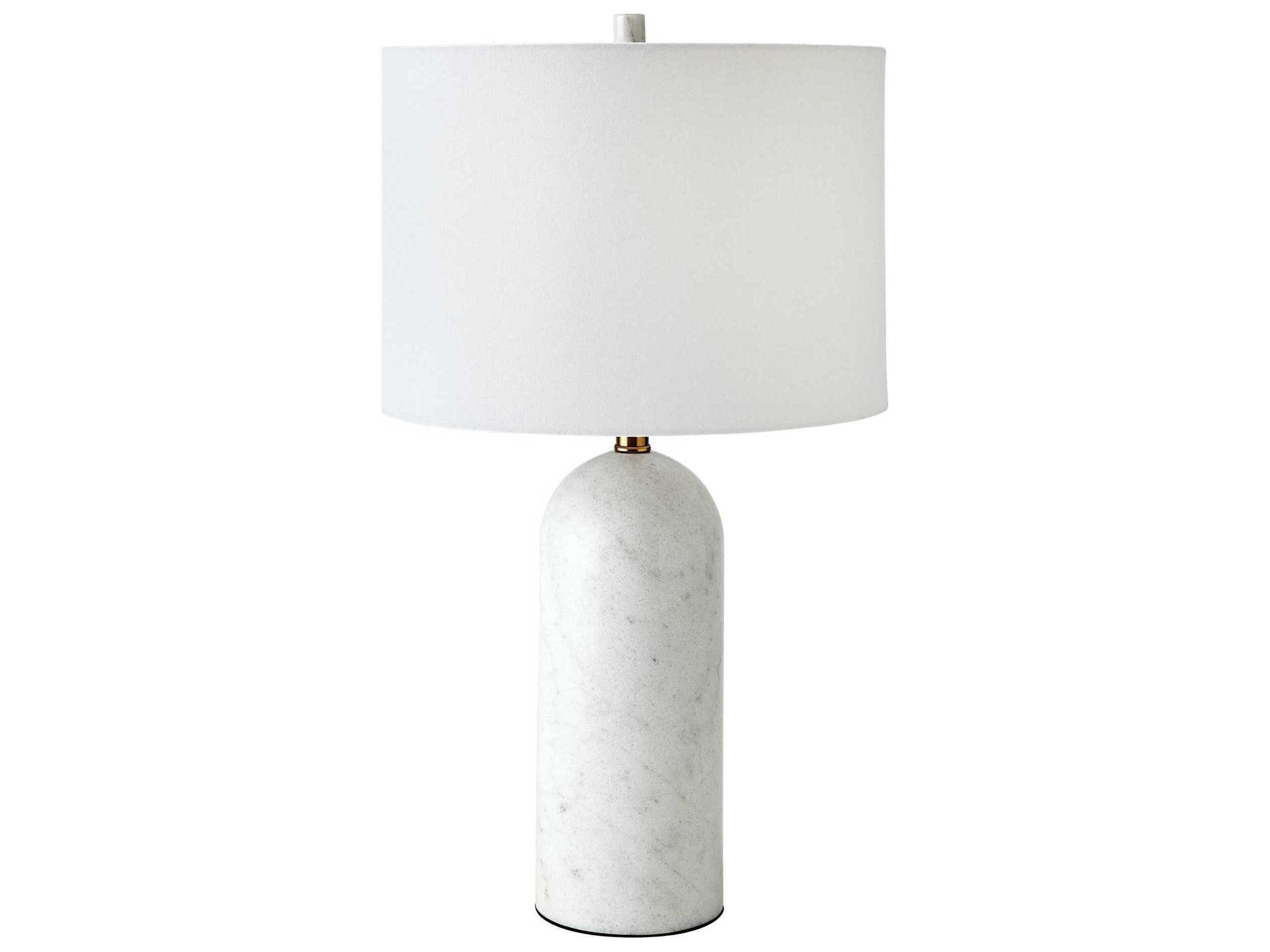 Global Views Callanish White Brass Buffet Lamp