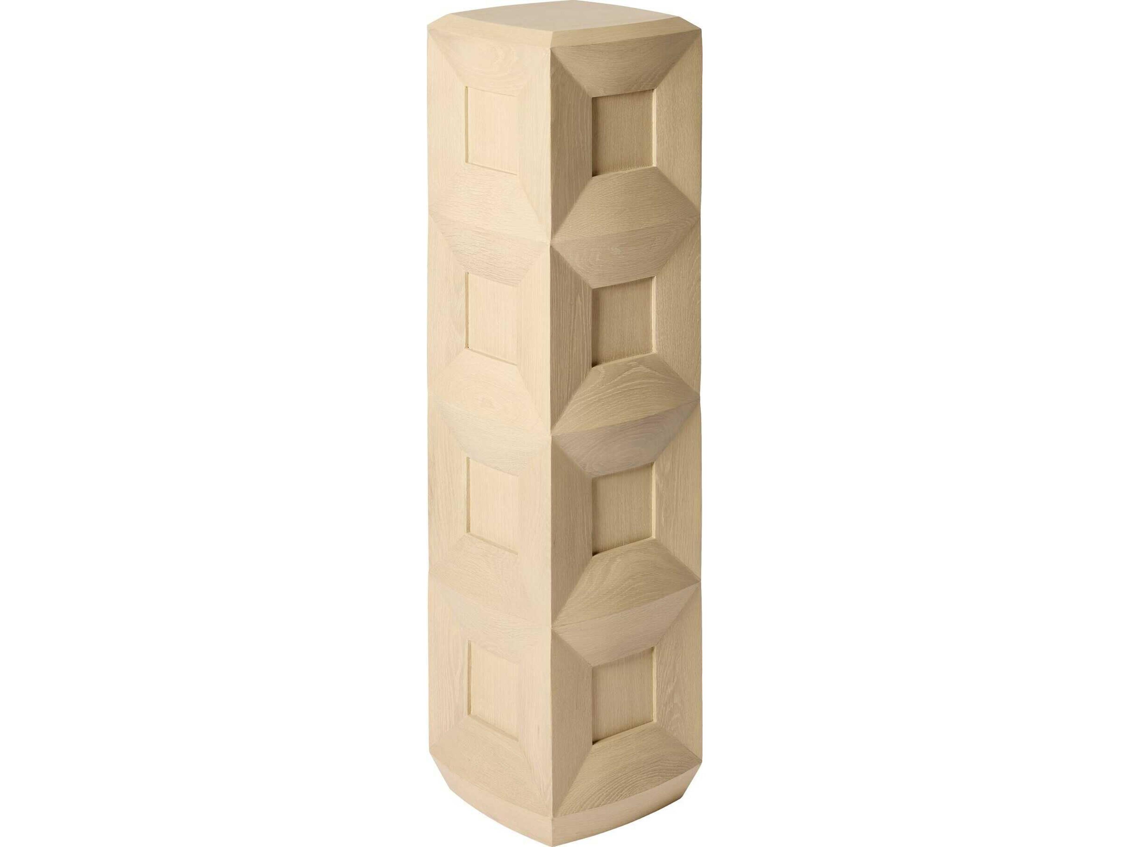 Global Views Stilo Square Wood Natural End Table