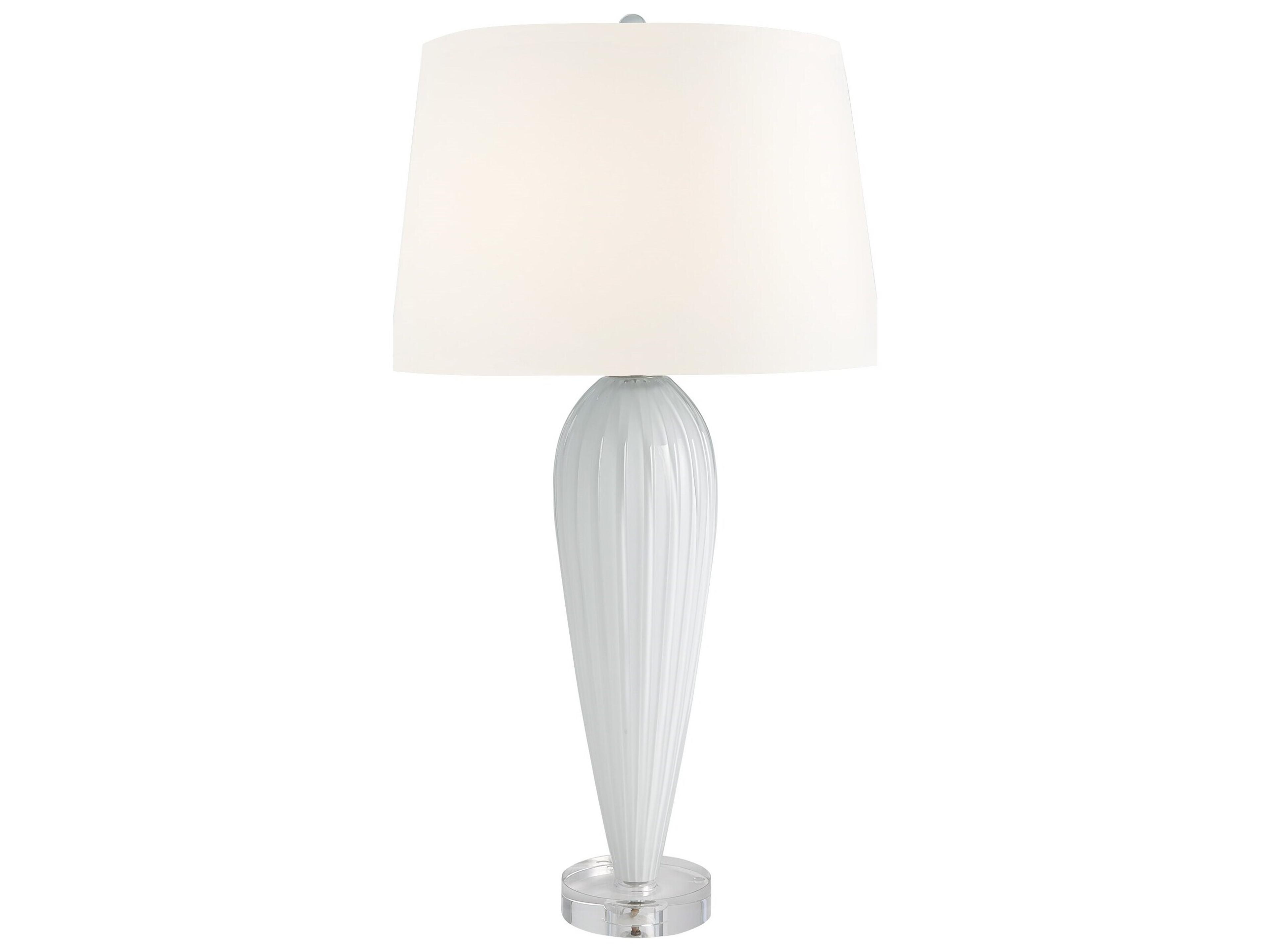 Global Views Teardrop White Table Lamp